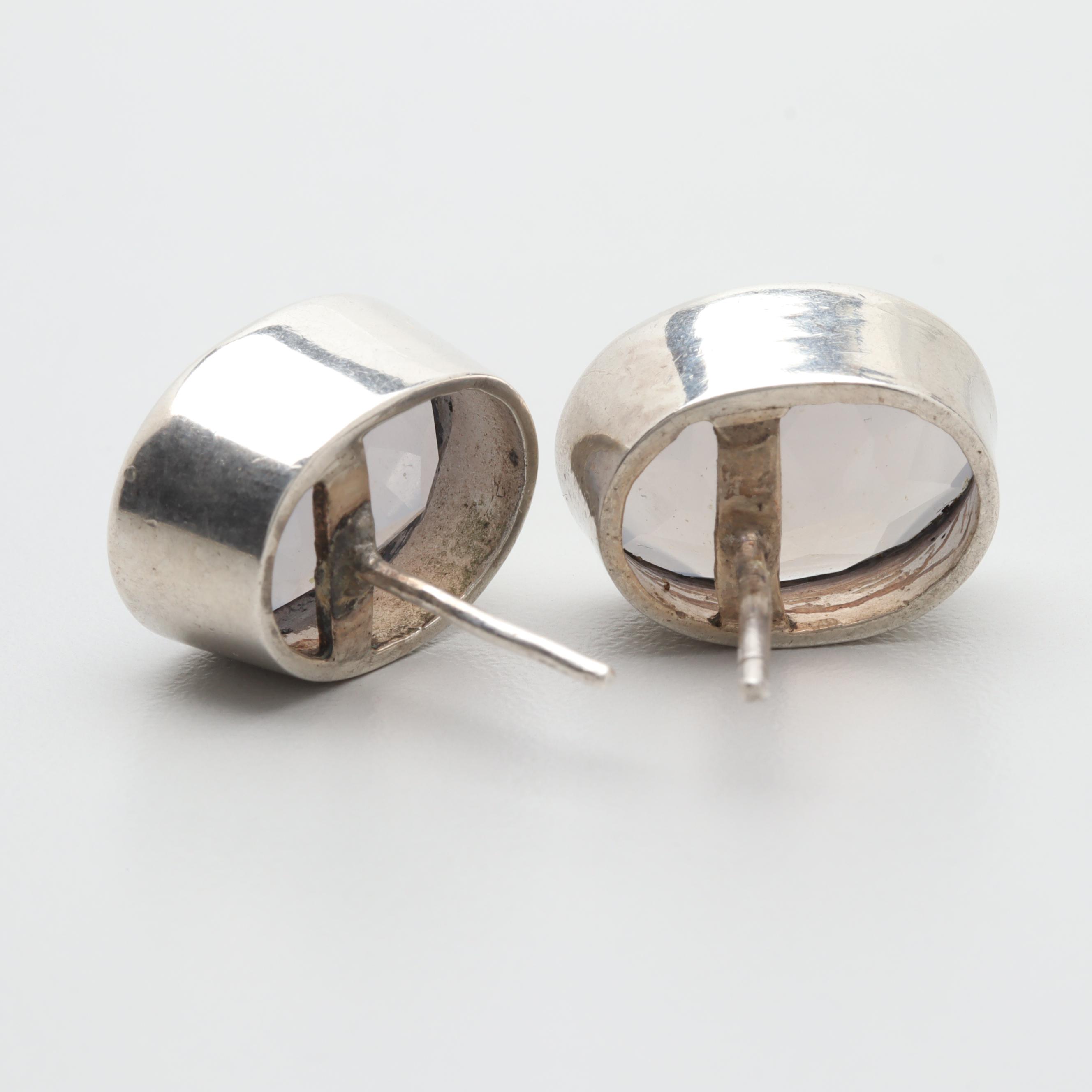 Sterling Silver Jewelry Assortment Including Quartz and Chalcedony