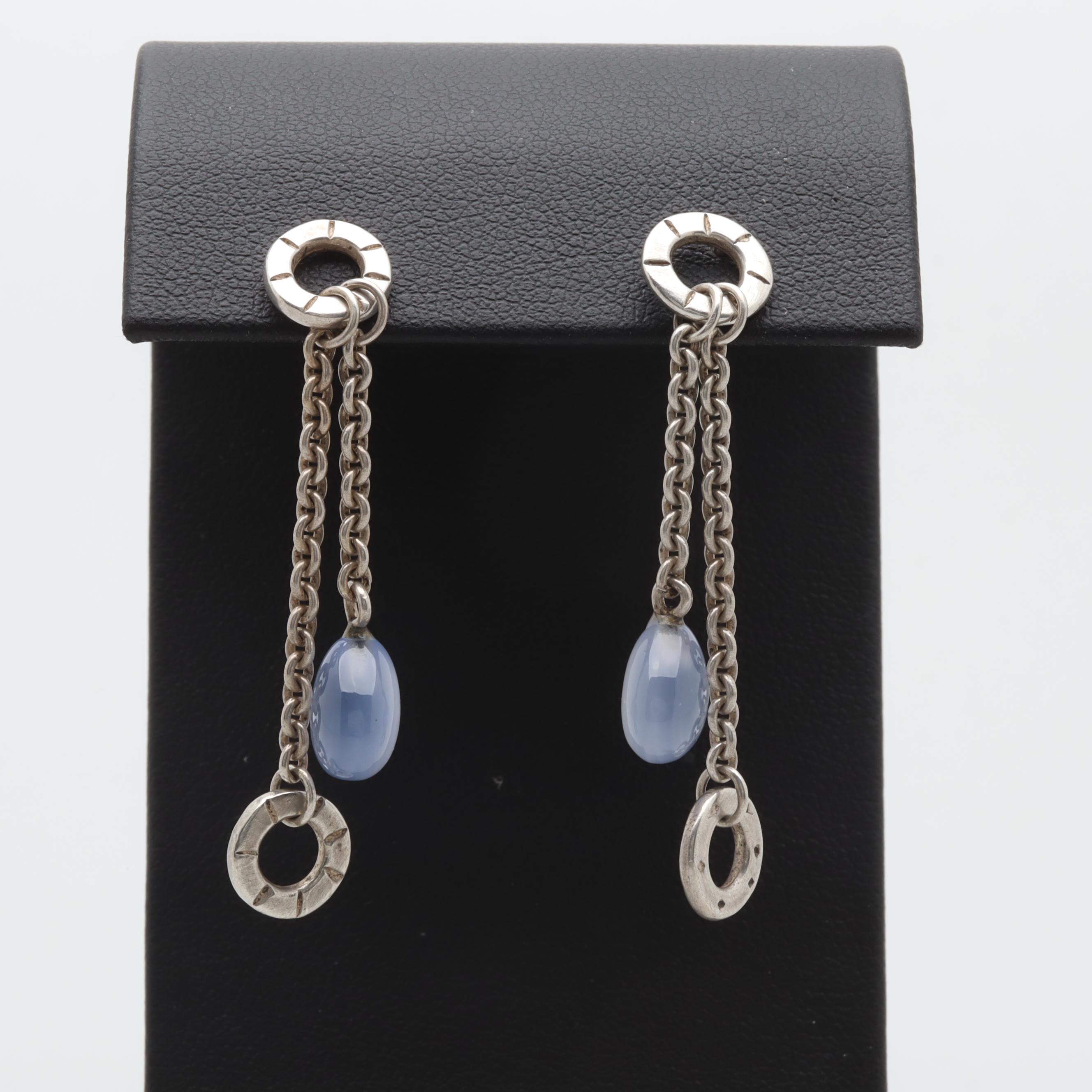 Sterling Silver Jewelry Assortment Including Quartz and Chalcedony