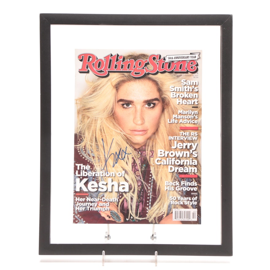 2017 Kesha Signed "Rolling Stones" Magazine Cover