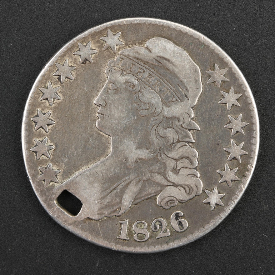1826 Capped Bust Silver Half Dollar