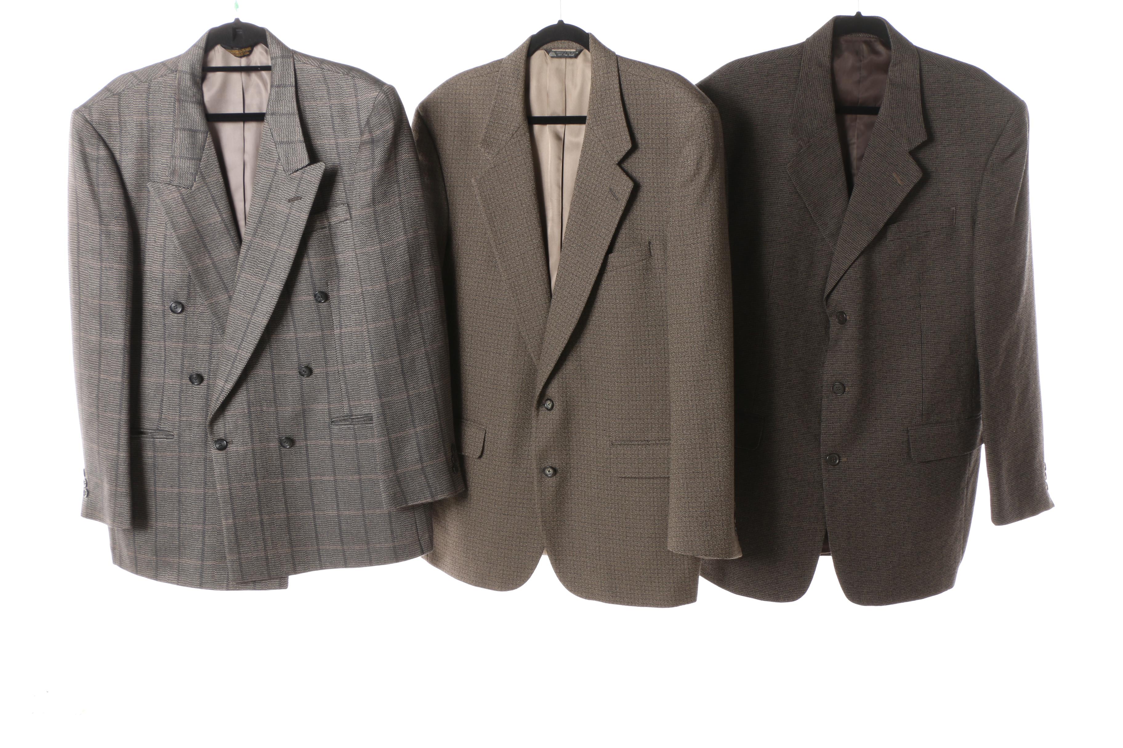 Men's Vintage Suit and Jackets including Christian Dior and Pierre Cardin