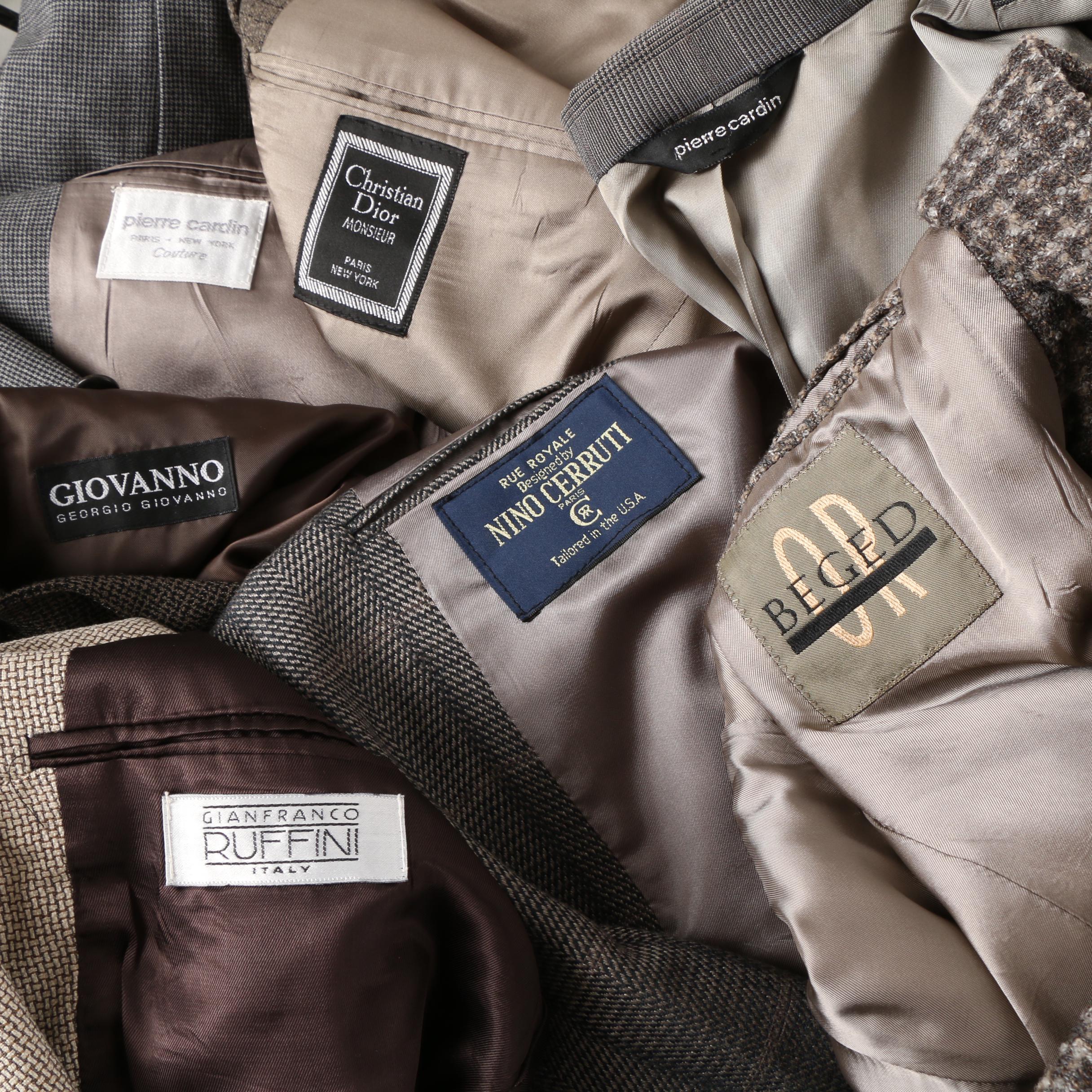 Men's Vintage Suit and Jackets including Christian Dior and Pierre Cardin
