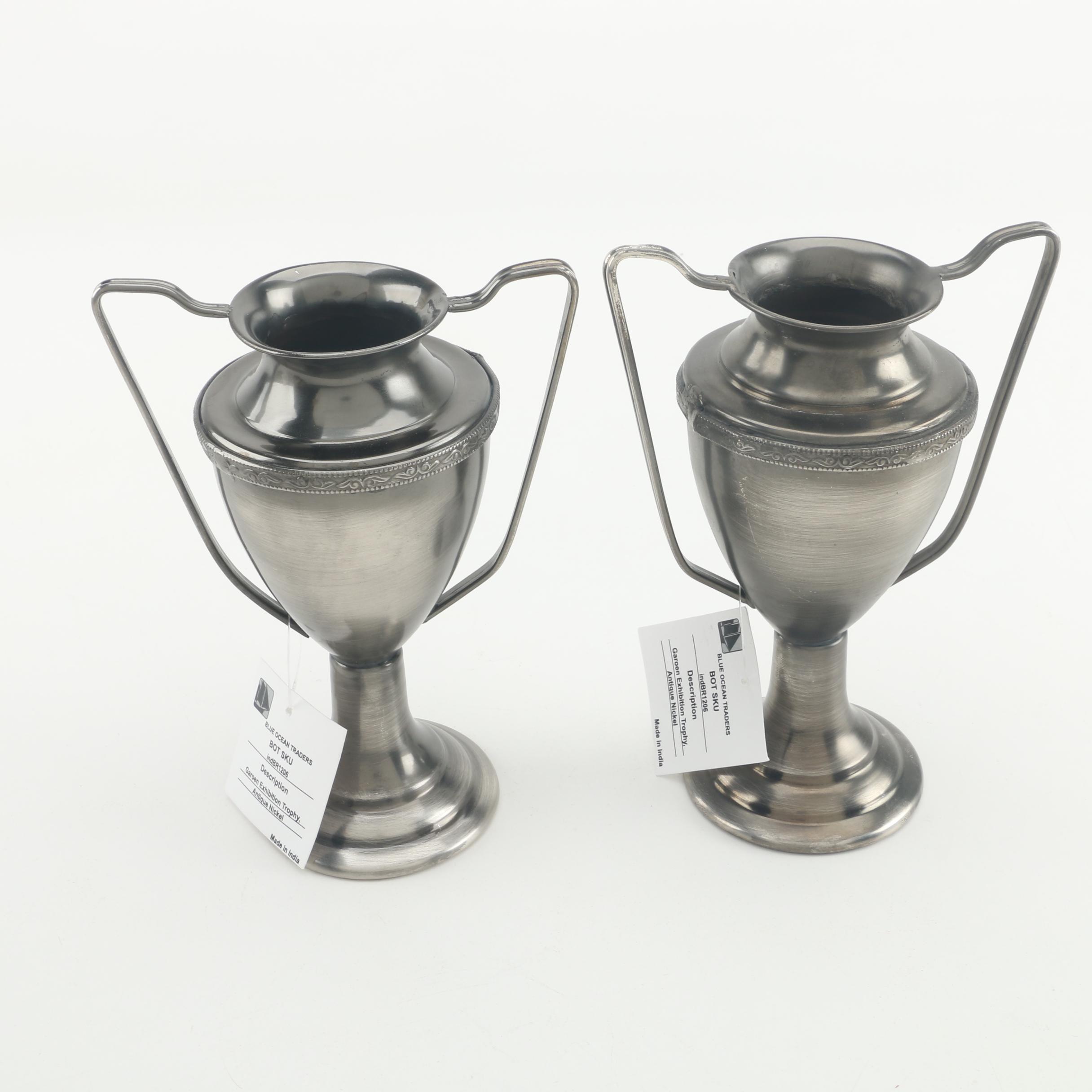 Reproduction Brass and Nickel Display Trophy Cups