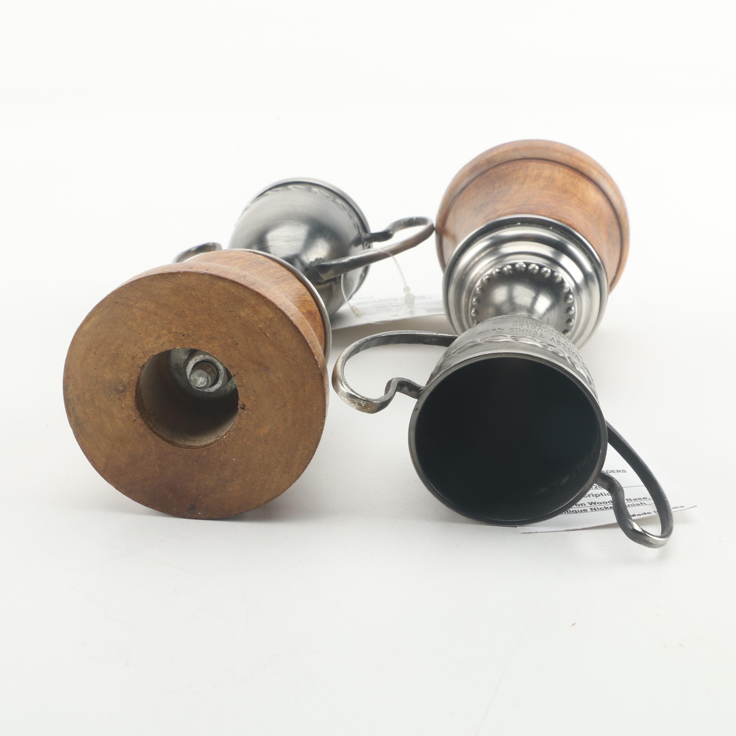 Reproduction Brass and Nickel Display Trophy Cups