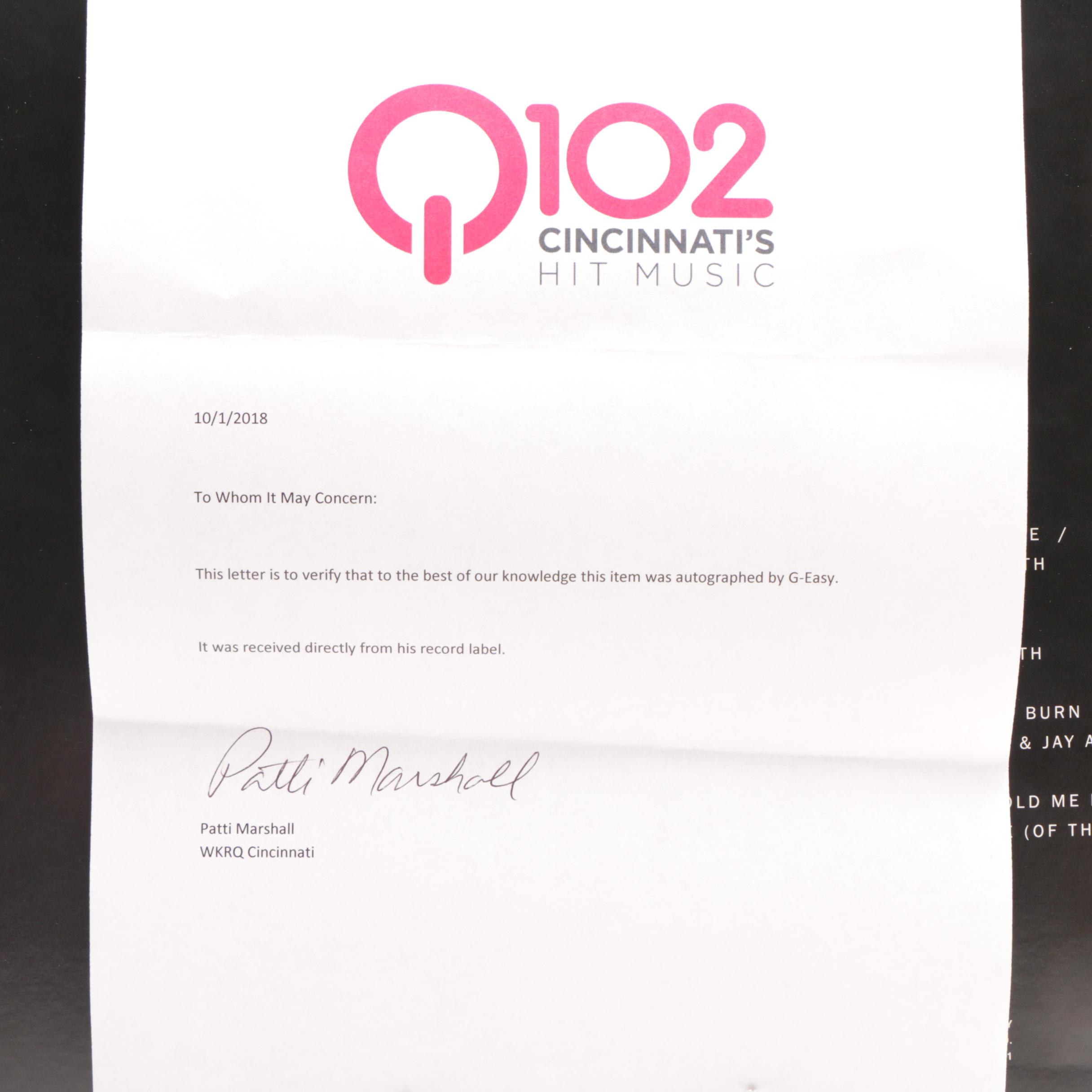 G-EAZY Signed Double Album "The Beautiful & Damned"  COA