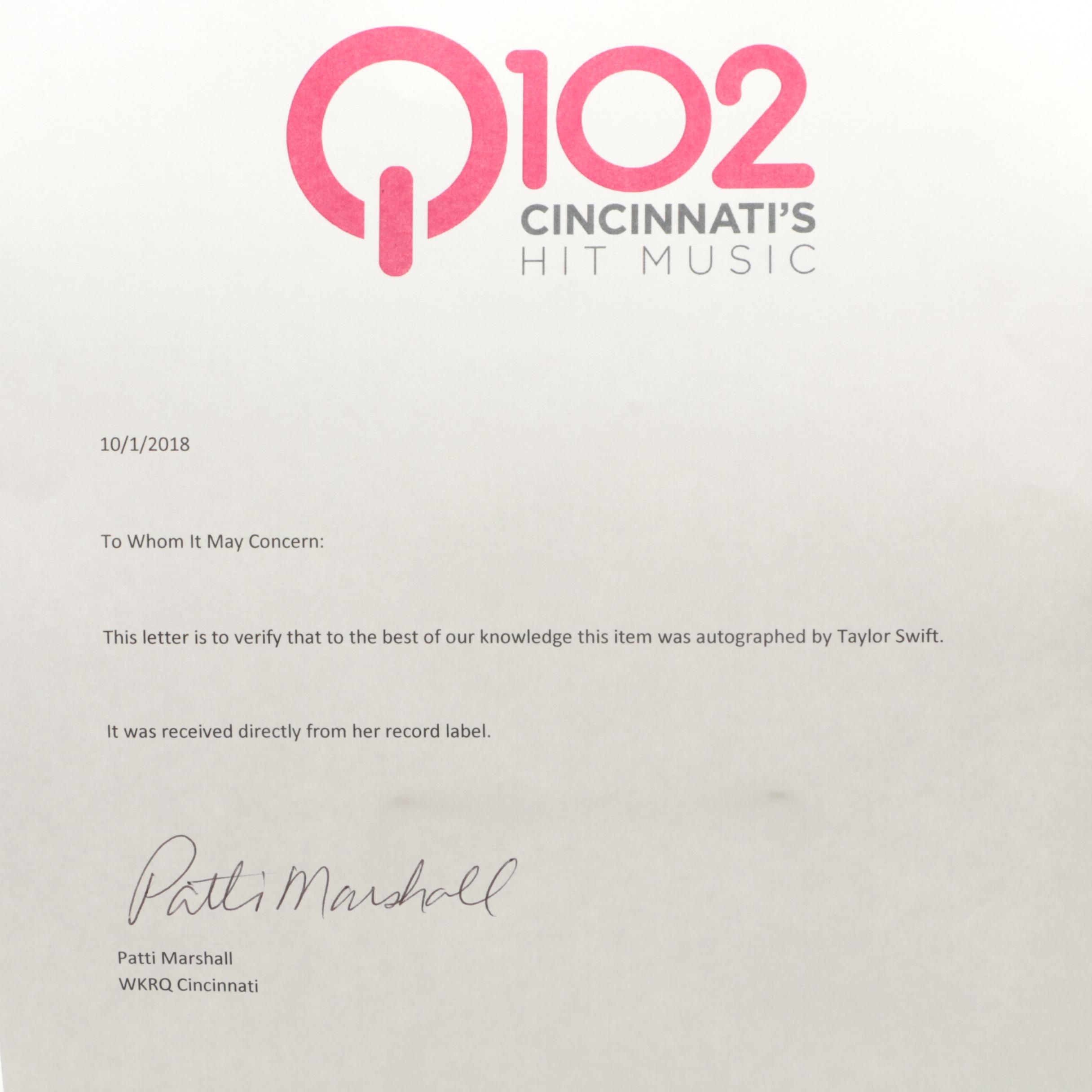 2011 Grammy Winner Taylor Swift Signed Calendar