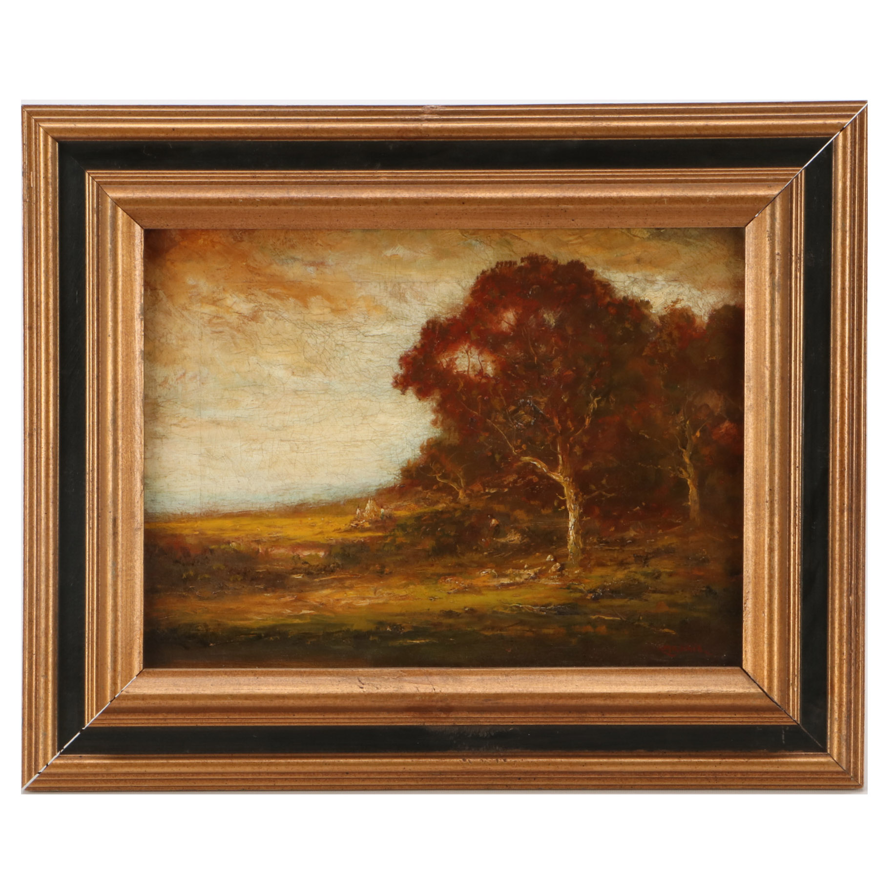Hudson Mindell Kitchell Tonalist Oil Landscape on Canvas