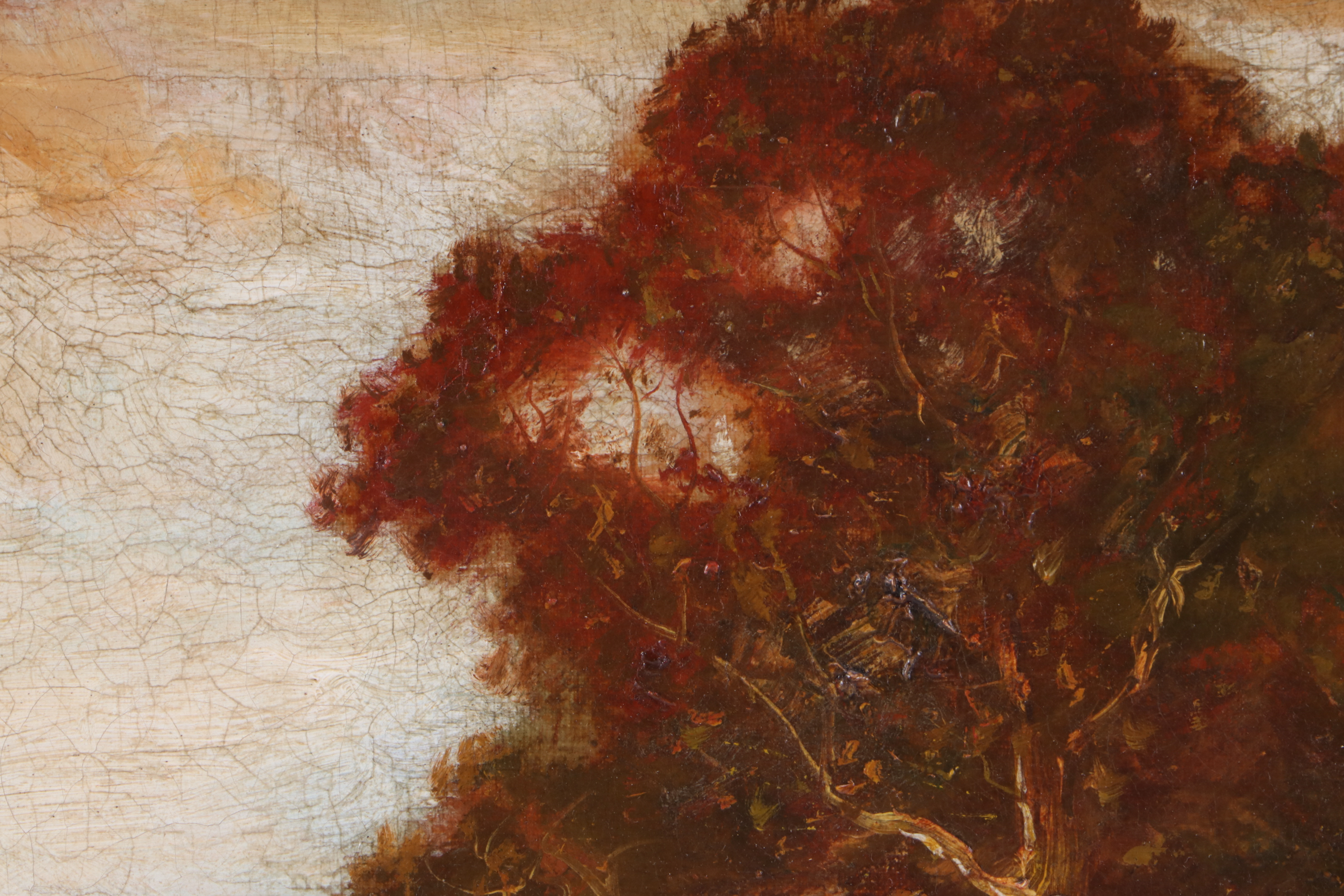 Hudson Mindell Kitchell Tonalist Oil Landscape on Canvas