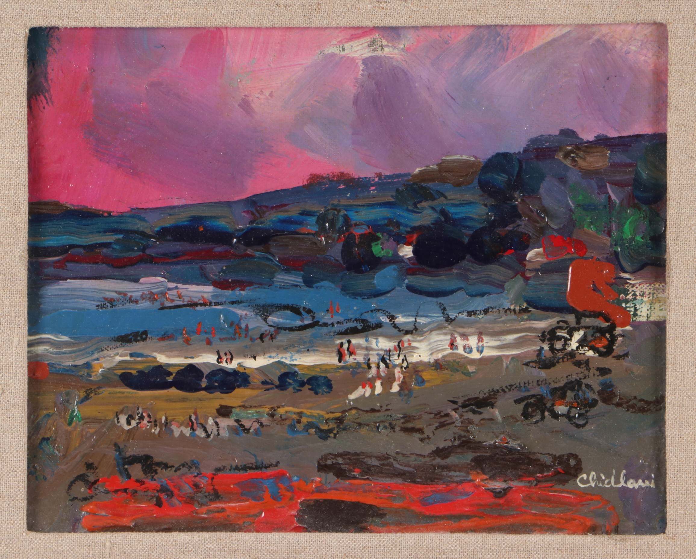 Paul Chidlaw Abstract Expressionist Landscape Oil Painting