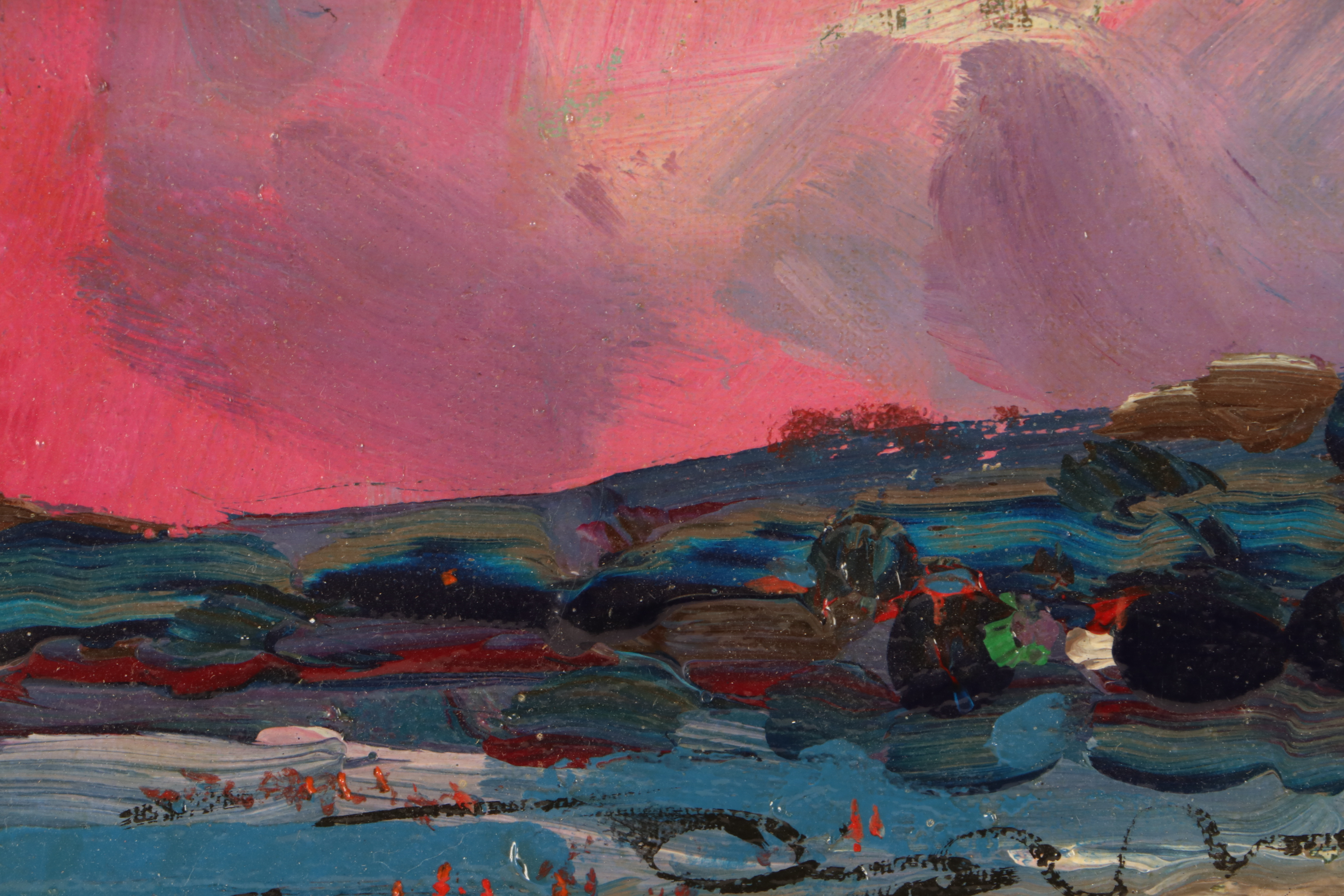 Paul Chidlaw Abstract Expressionist Landscape Oil Painting