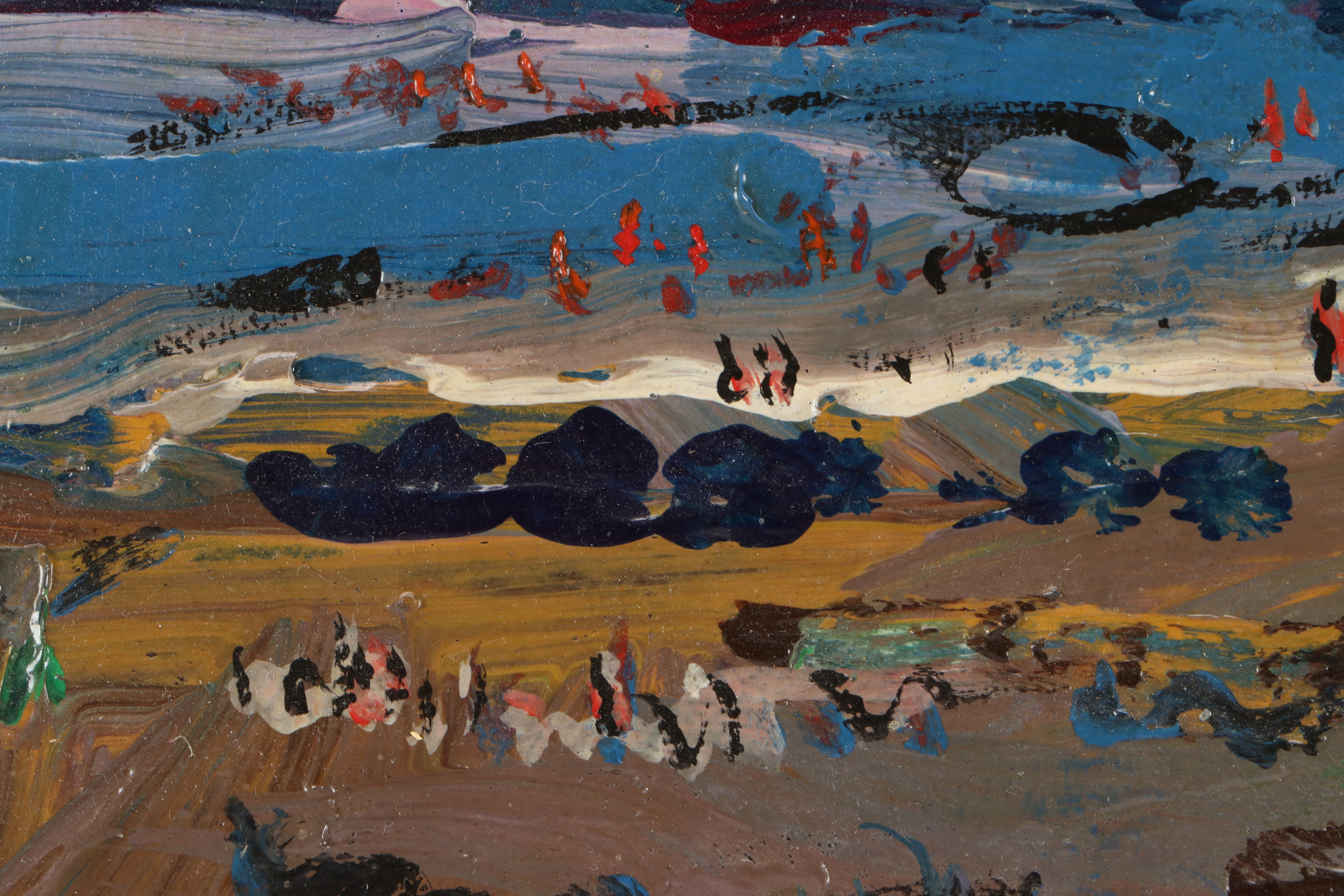 Paul Chidlaw Abstract Expressionist Landscape Oil Painting