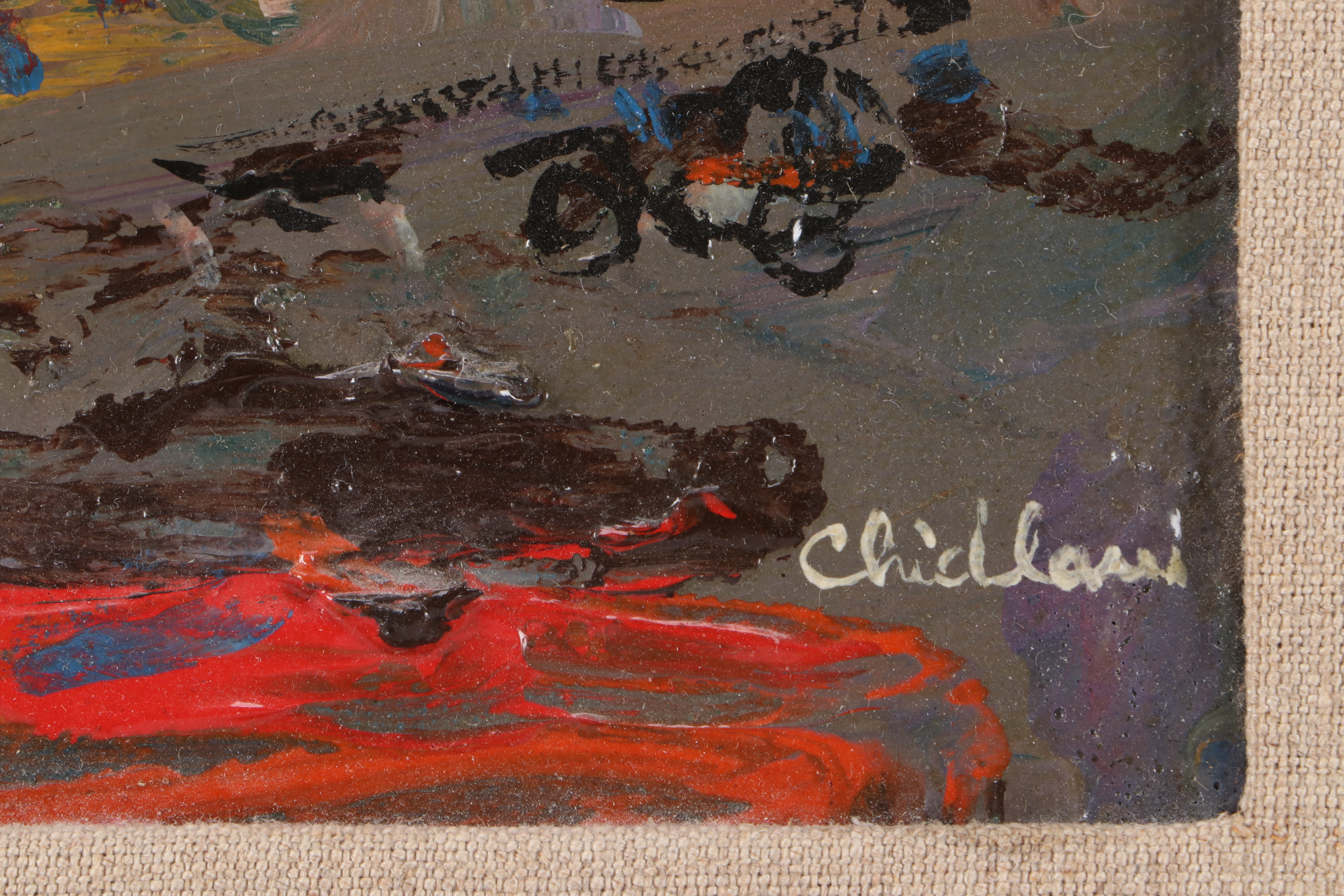 Paul Chidlaw Abstract Expressionist Landscape Oil Painting