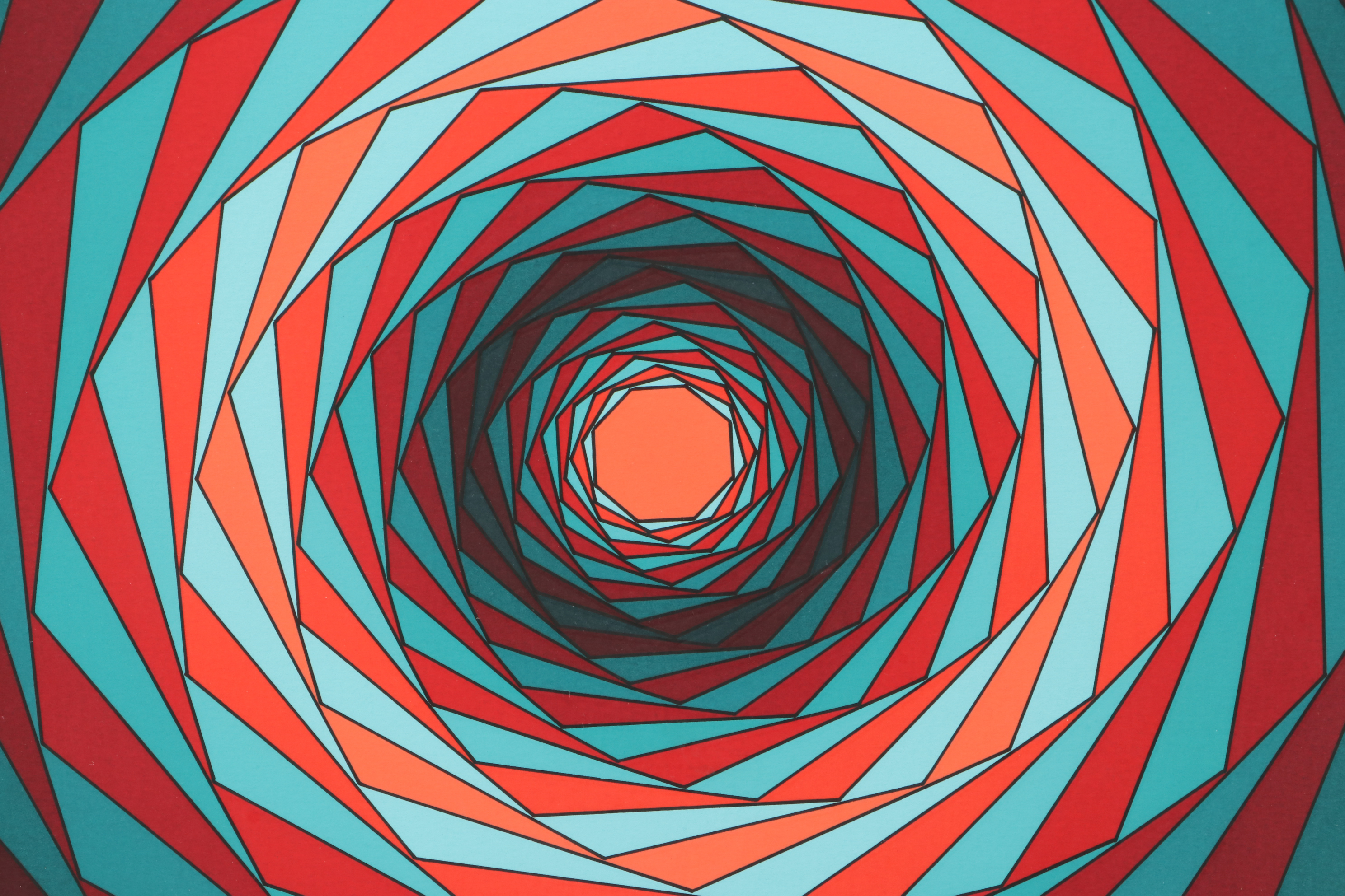 Victor Vasarely 1986 Limited Edition Serigraph on Paper "Kaglo II"