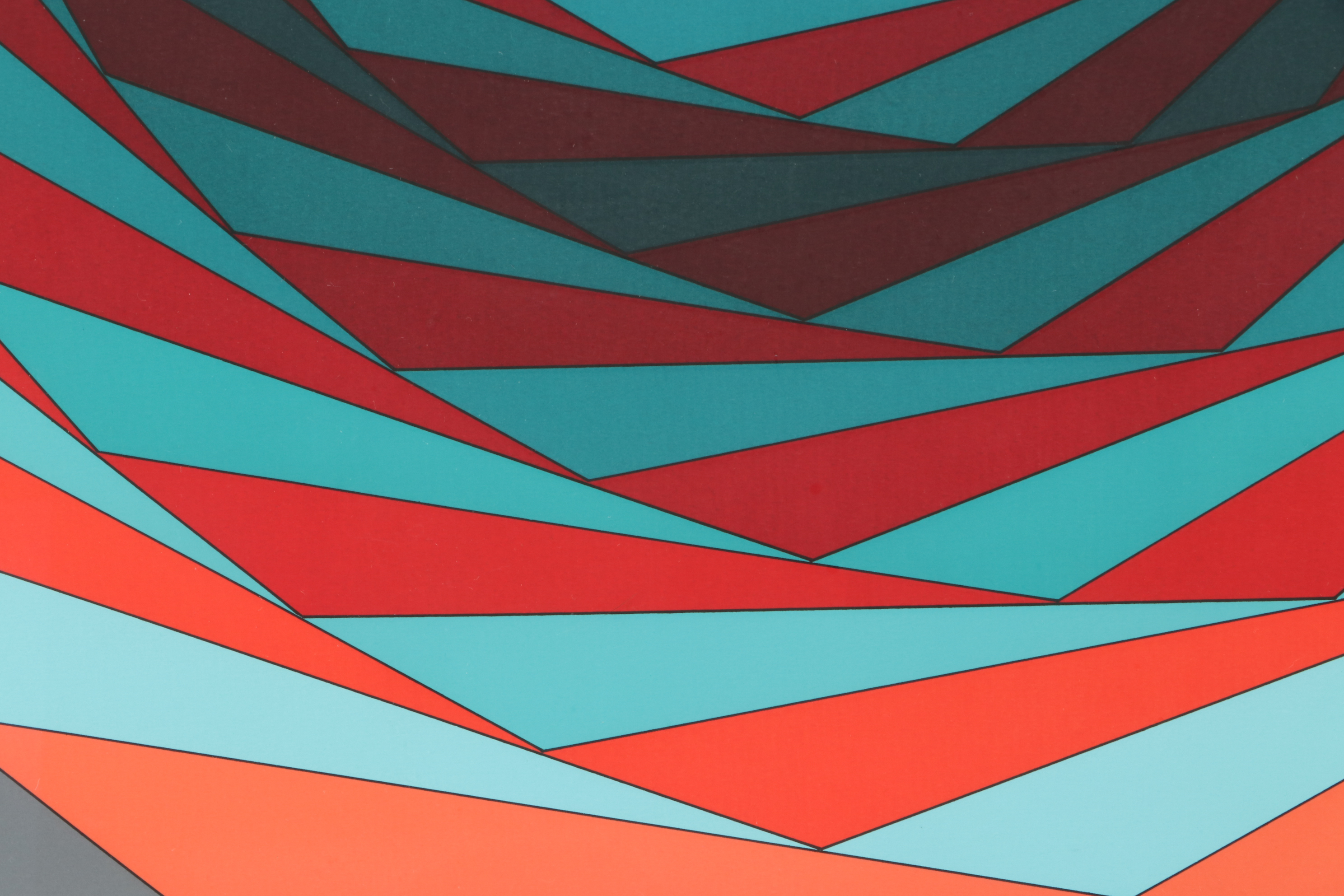 Victor Vasarely 1986 Limited Edition Serigraph on Paper "Kaglo II"