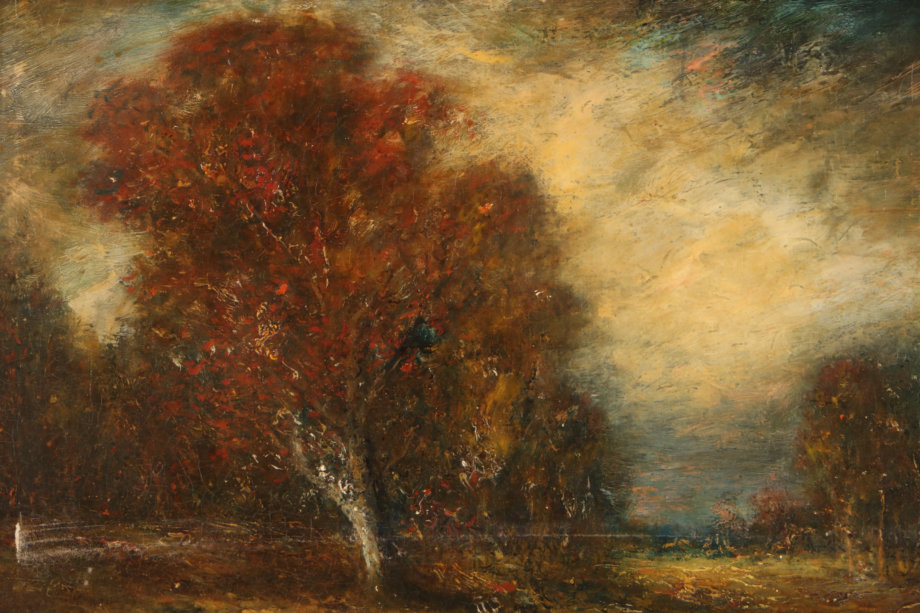 Hudson Mindell Kitchell Tonalist Oil Landscape on Canvas