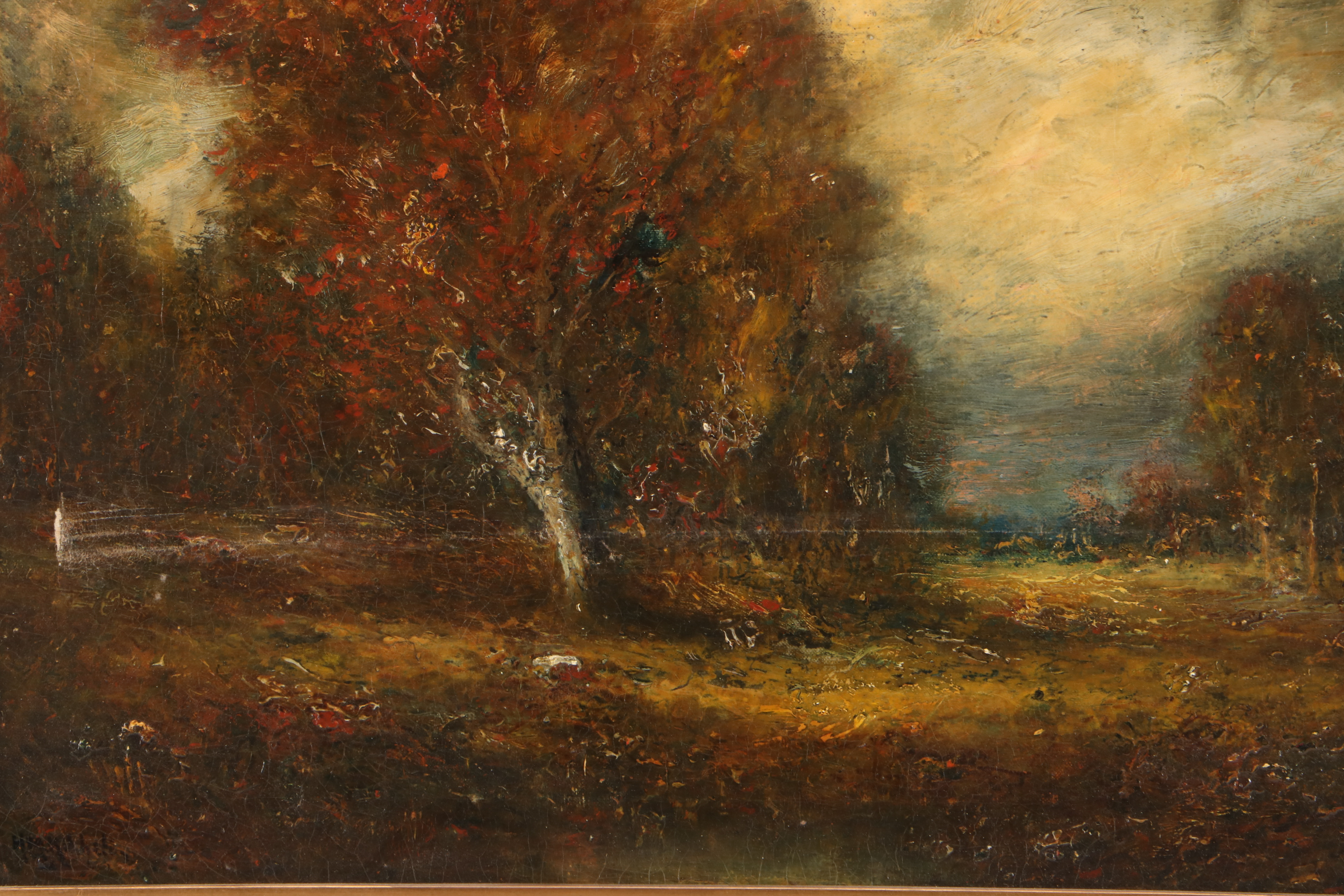 Hudson Mindell Kitchell Tonalist Oil Landscape on Canvas