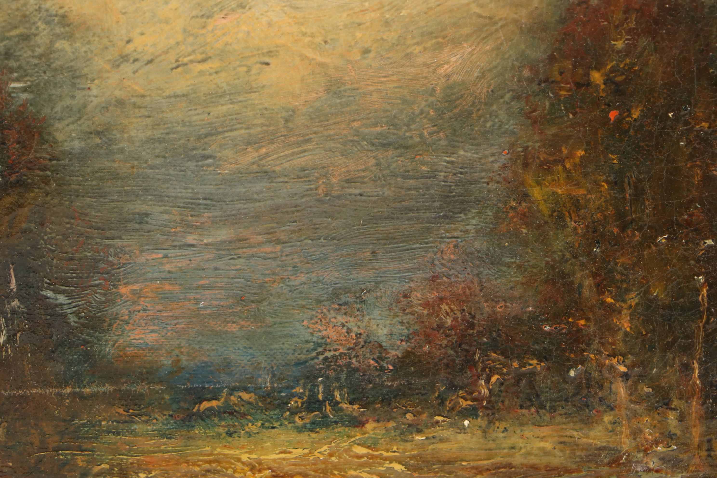 Hudson Mindell Kitchell Tonalist Oil Landscape on Canvas