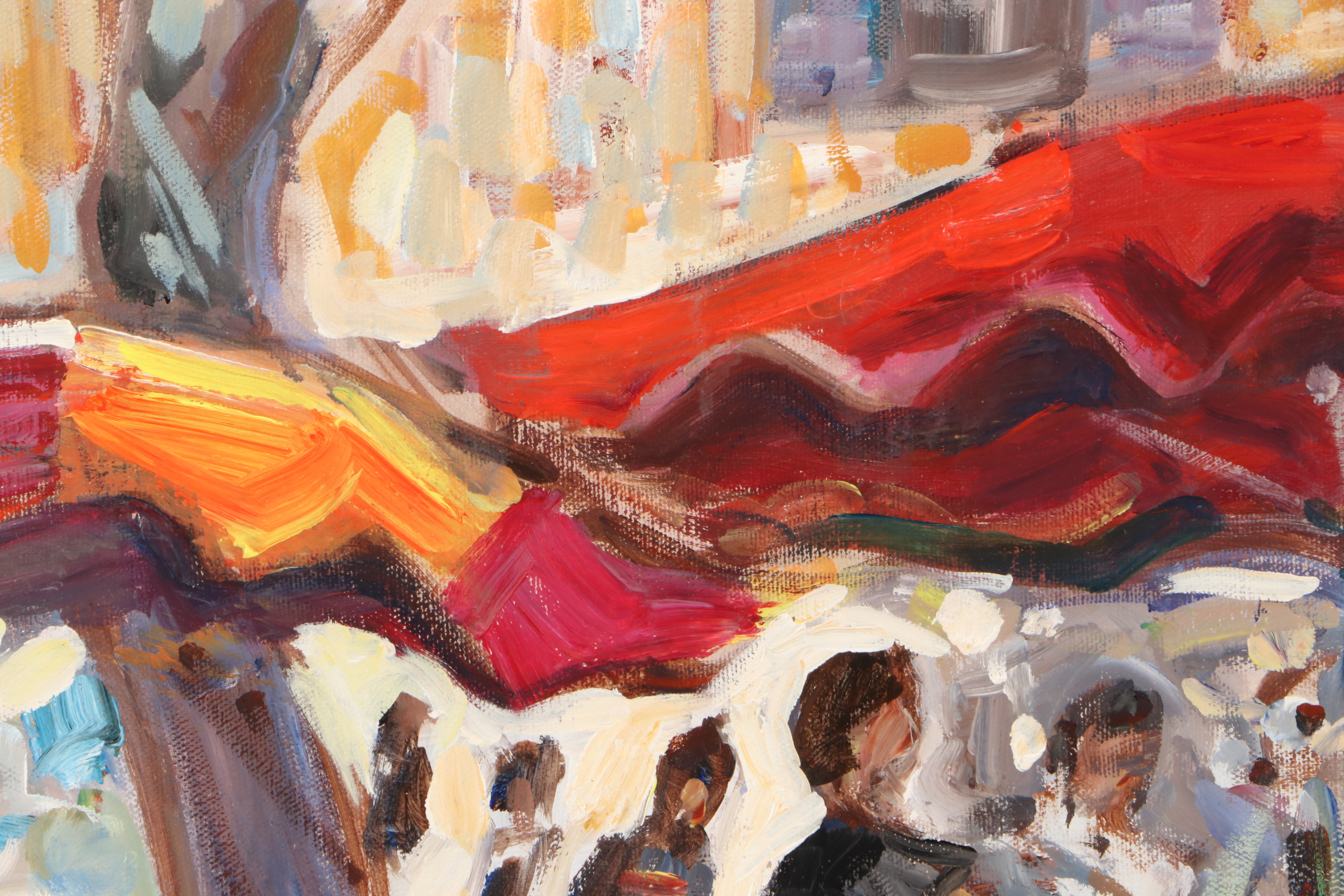 Frédéric Bonin Pissarro European Market Scene Oil Painting