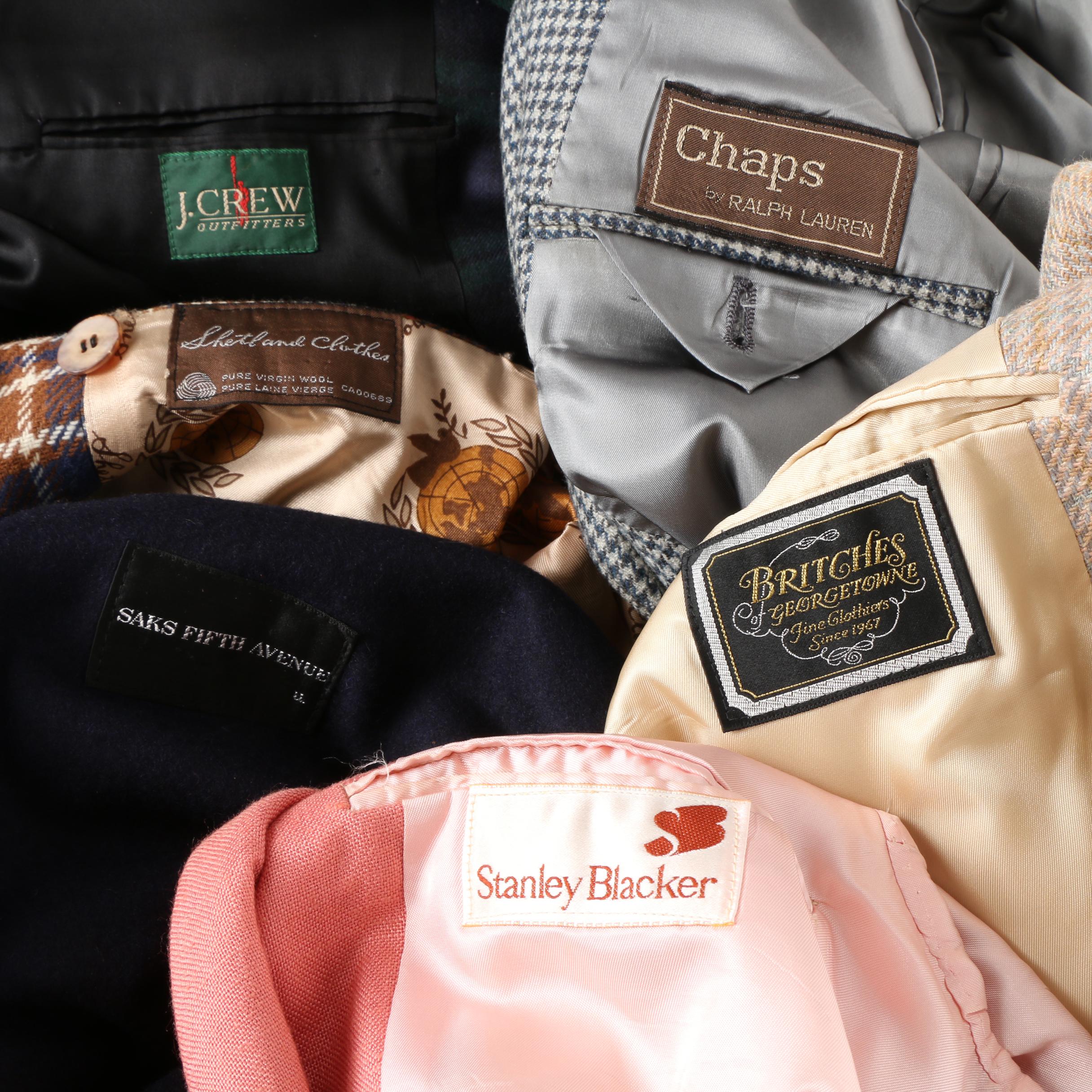 Men's Jackets, Blazers and Vest including J.Crew and Chaps by Ralph Lauren