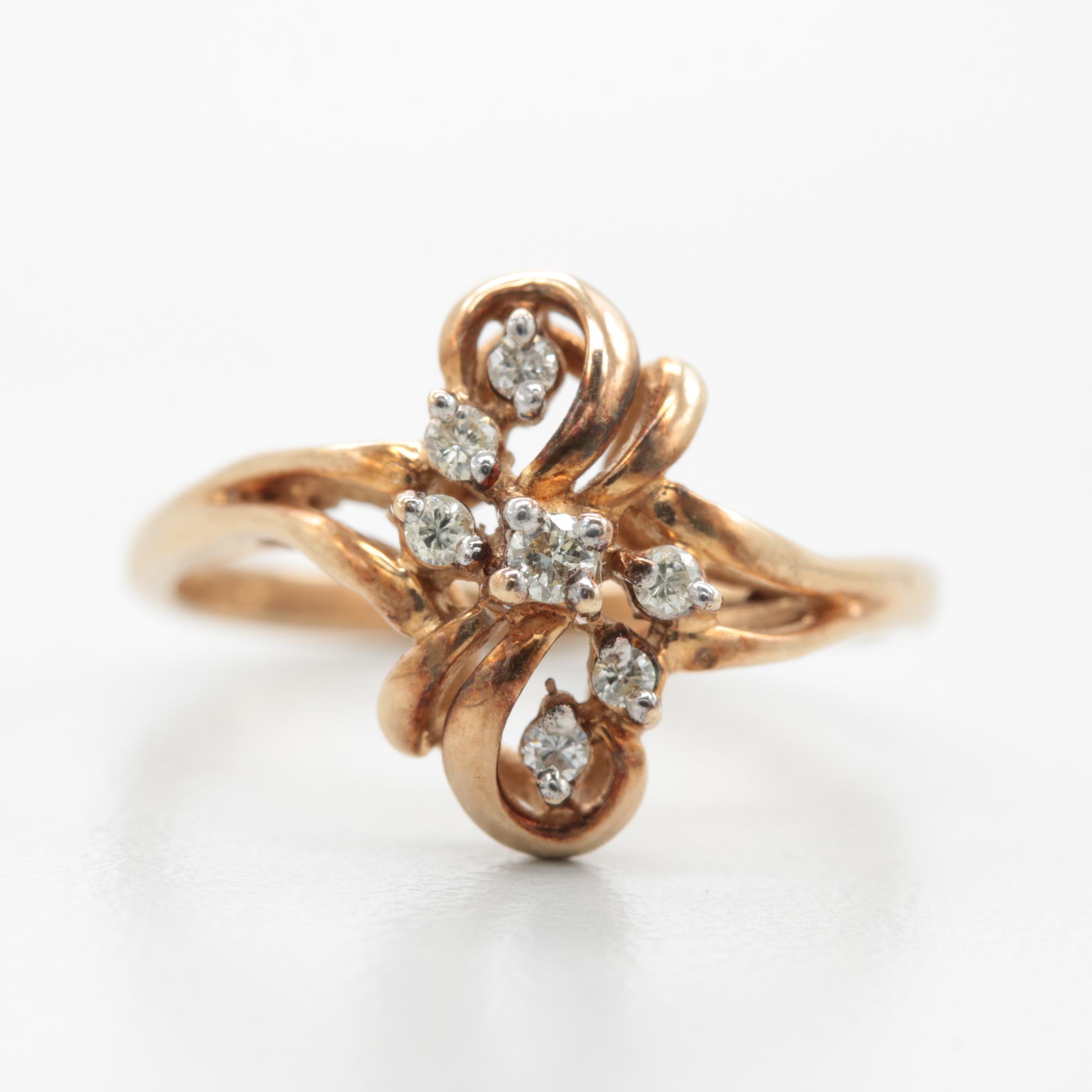 10K Yellow Gold Diamond Ring
