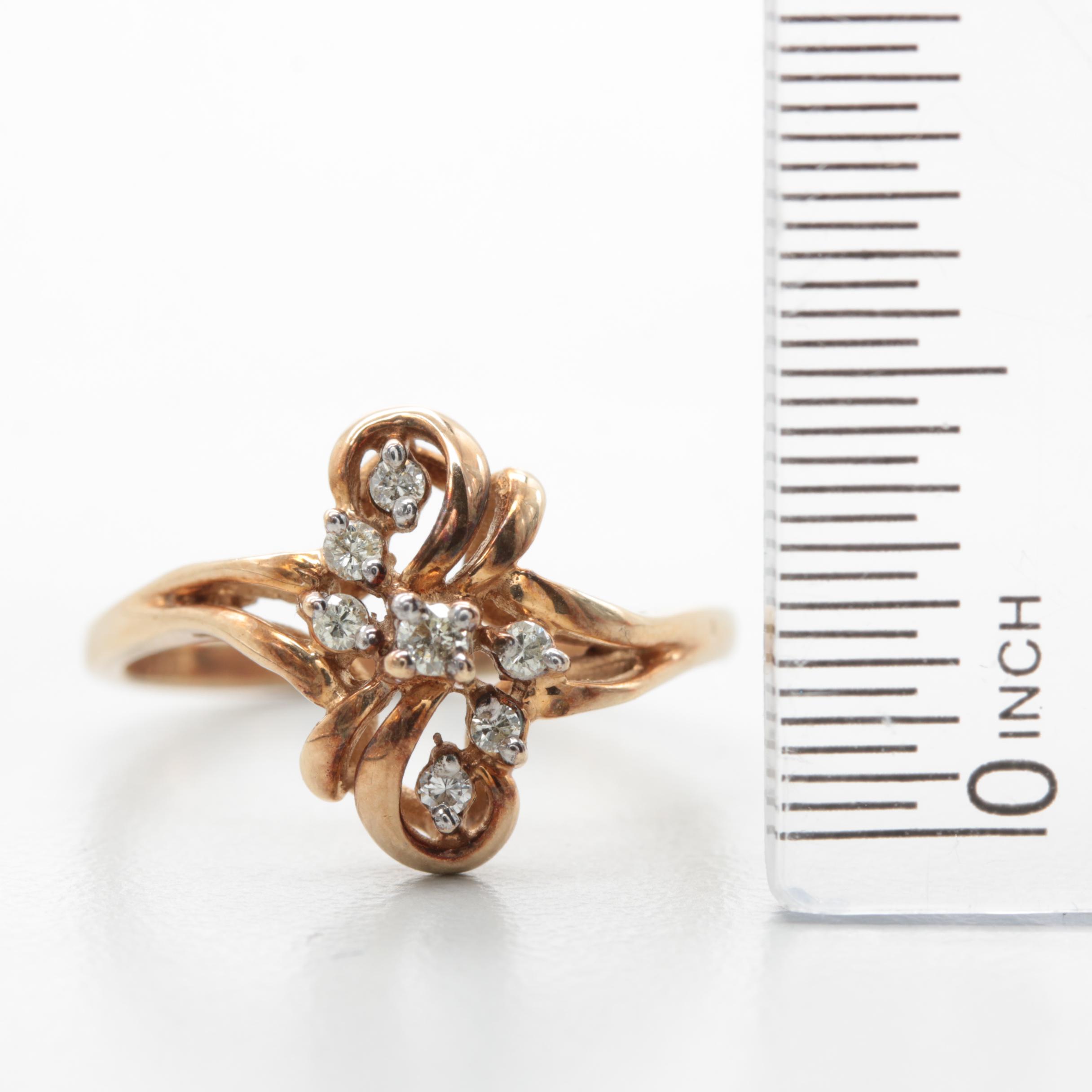 10K Yellow Gold Diamond Ring