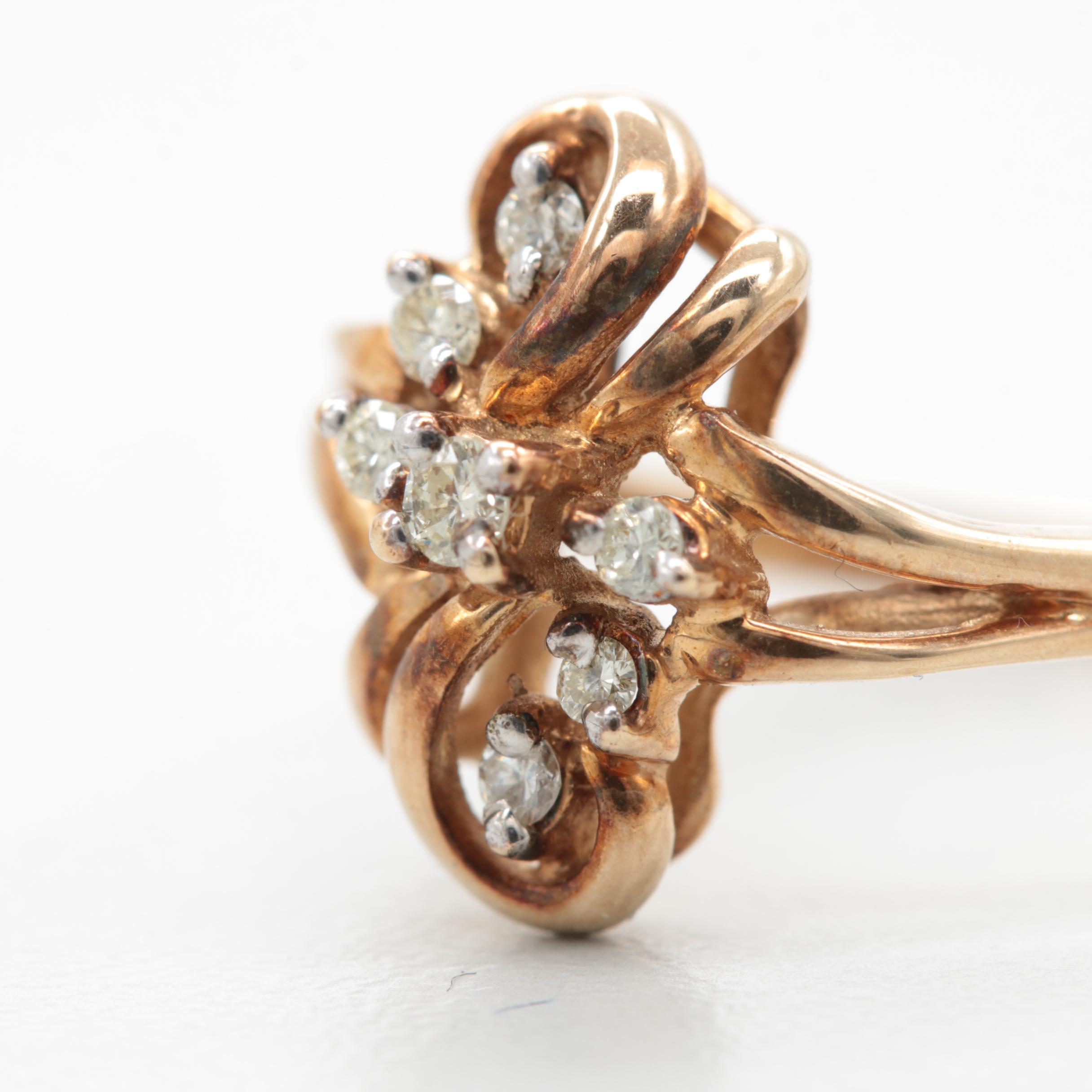 10K Yellow Gold Diamond Ring