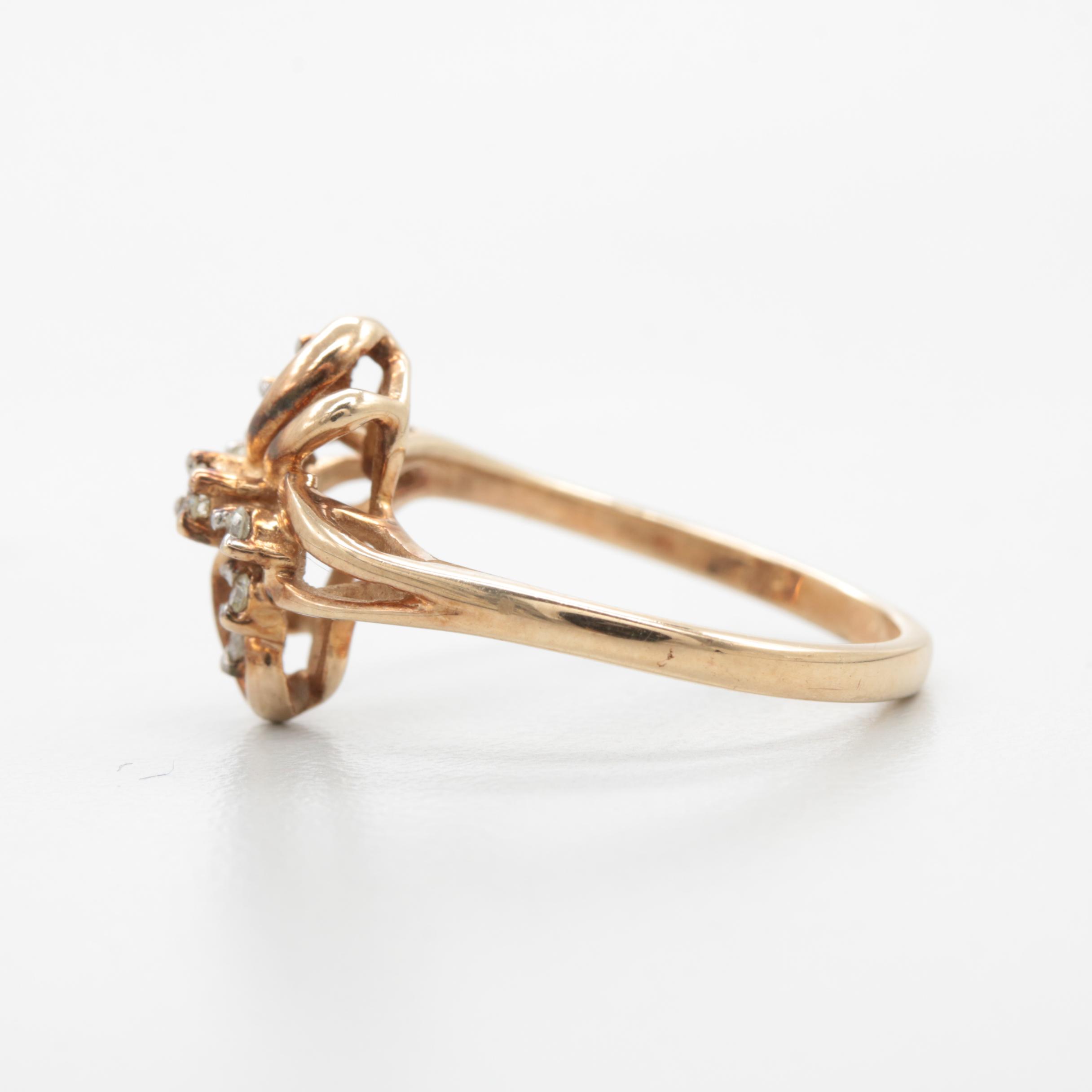 10K Yellow Gold Diamond Ring