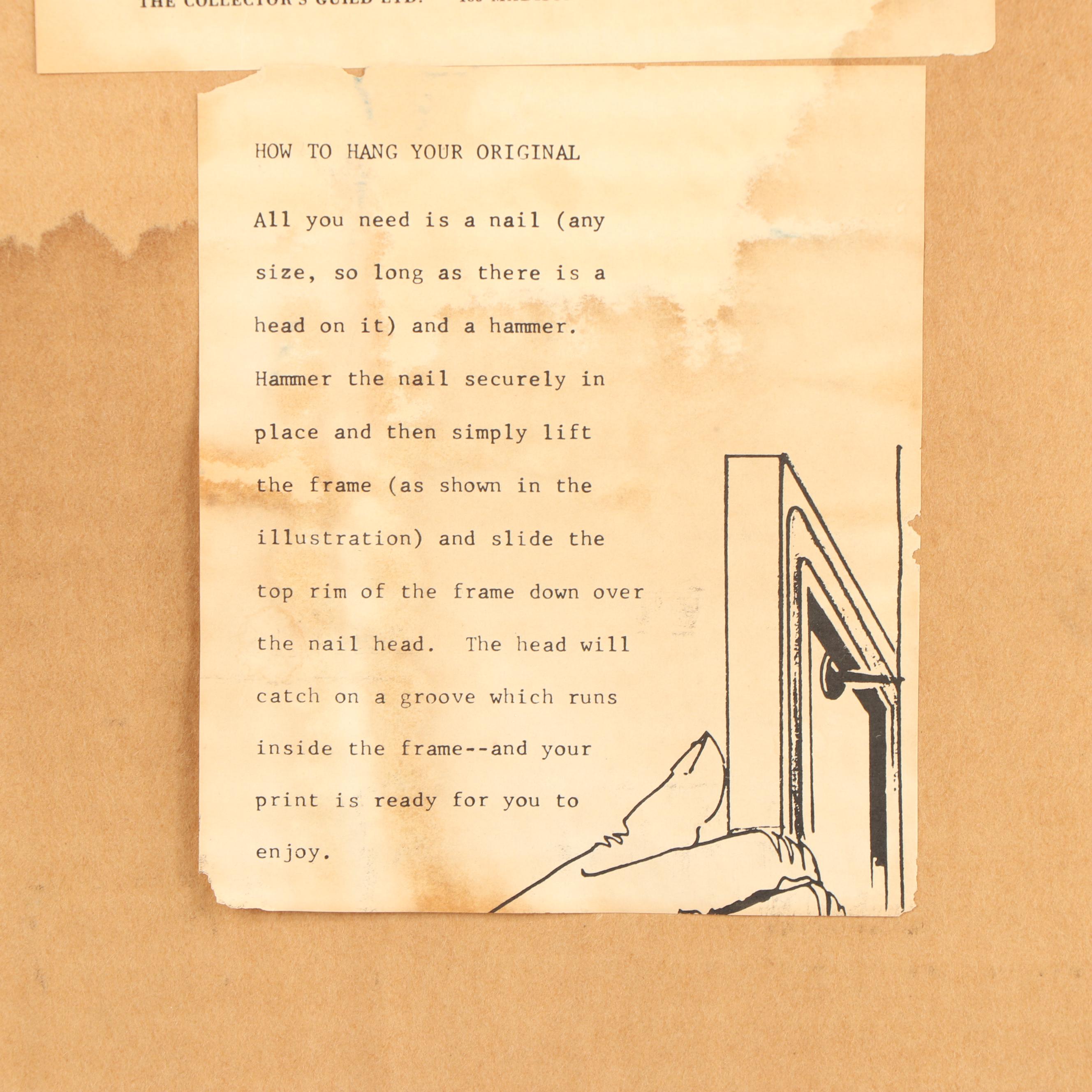 Restrike Etching after Pablo Picasso "Pour Robie"