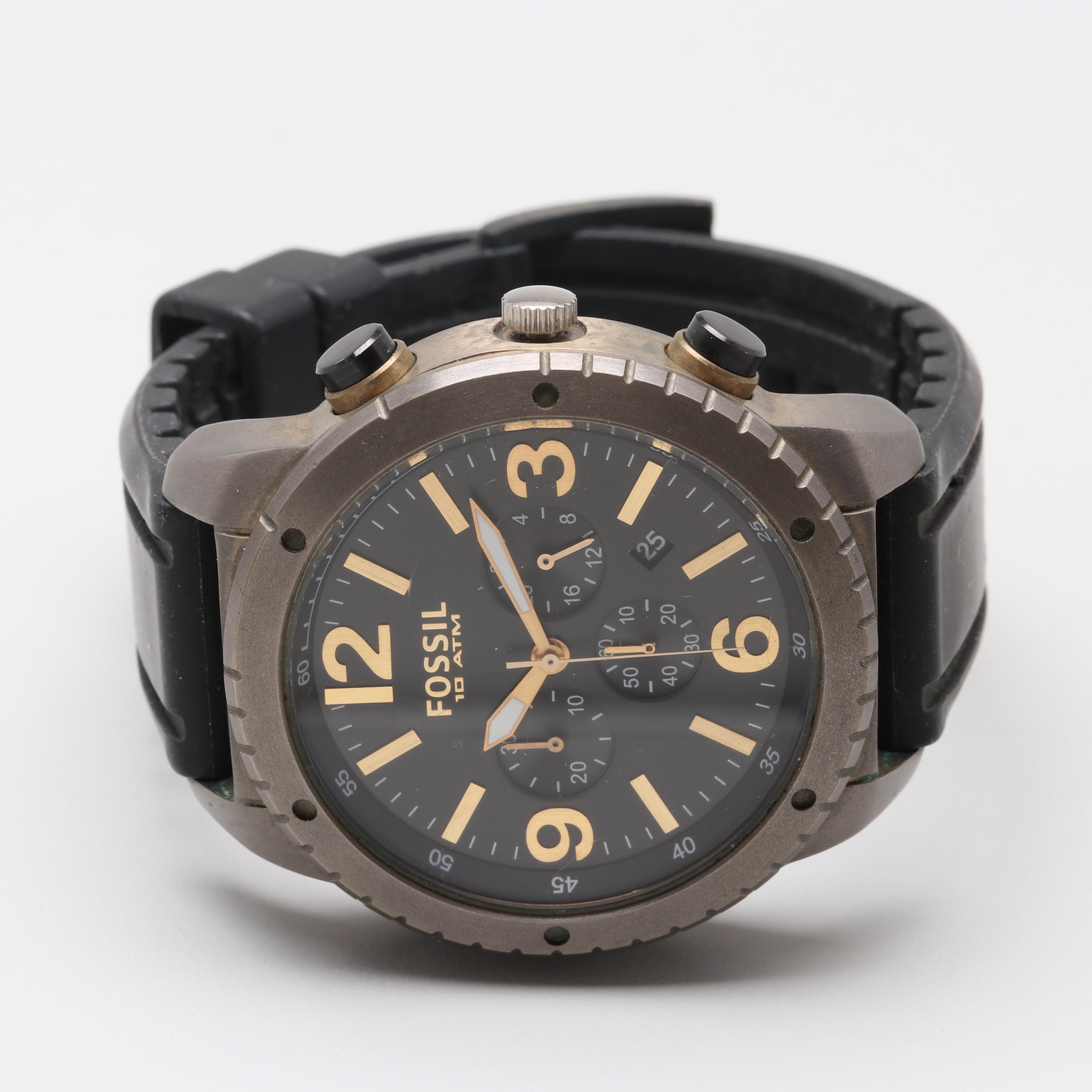 Fossil Silver Tone Chronograph Watch