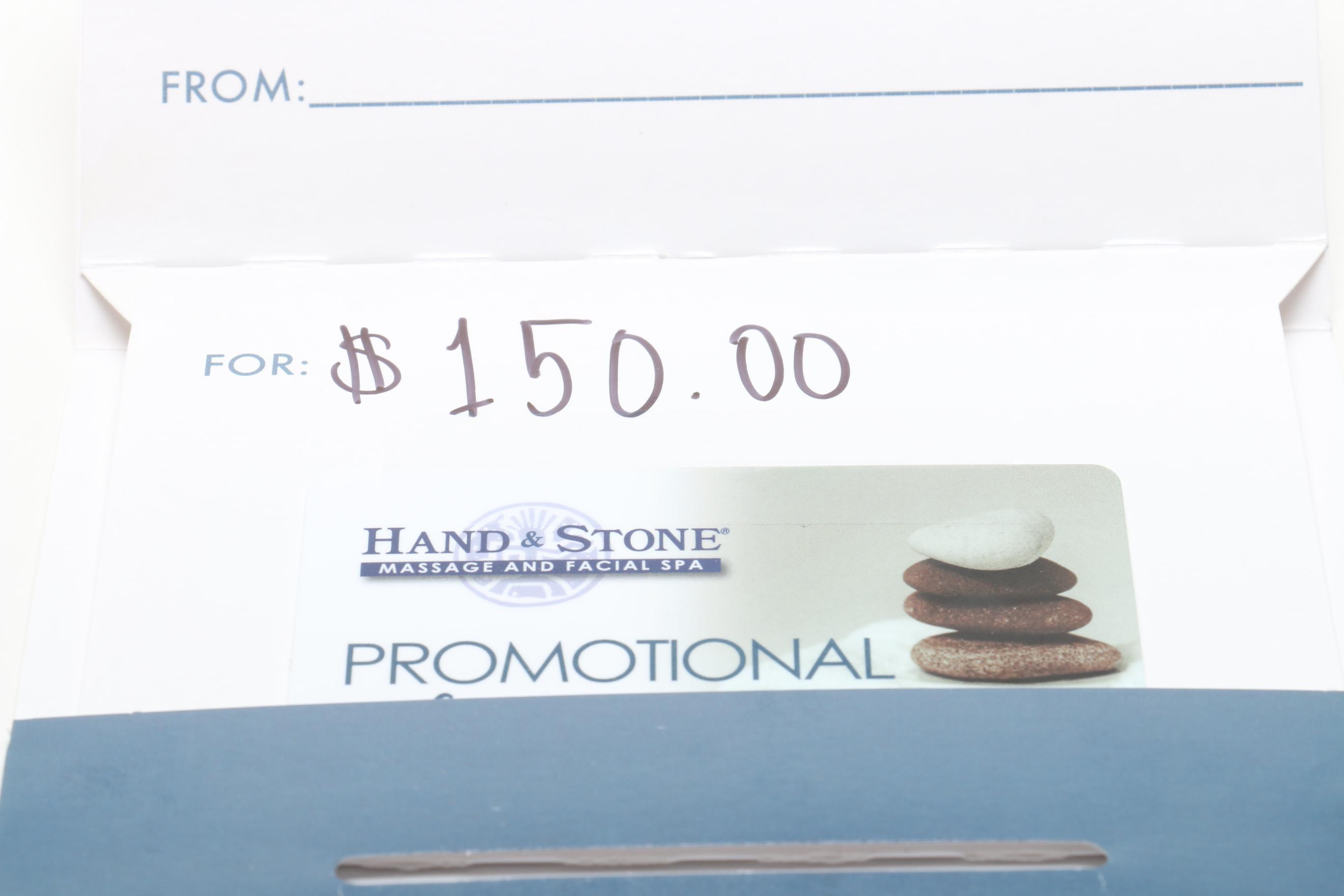 Gift Card From Hand & Stone Massage and Facial Spa
