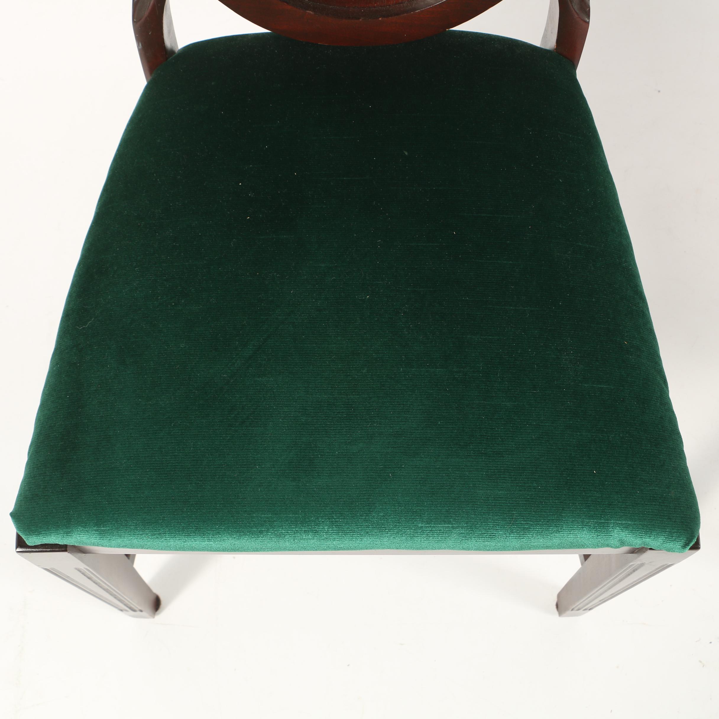 Pierced Shield Back Set of Six Chairs