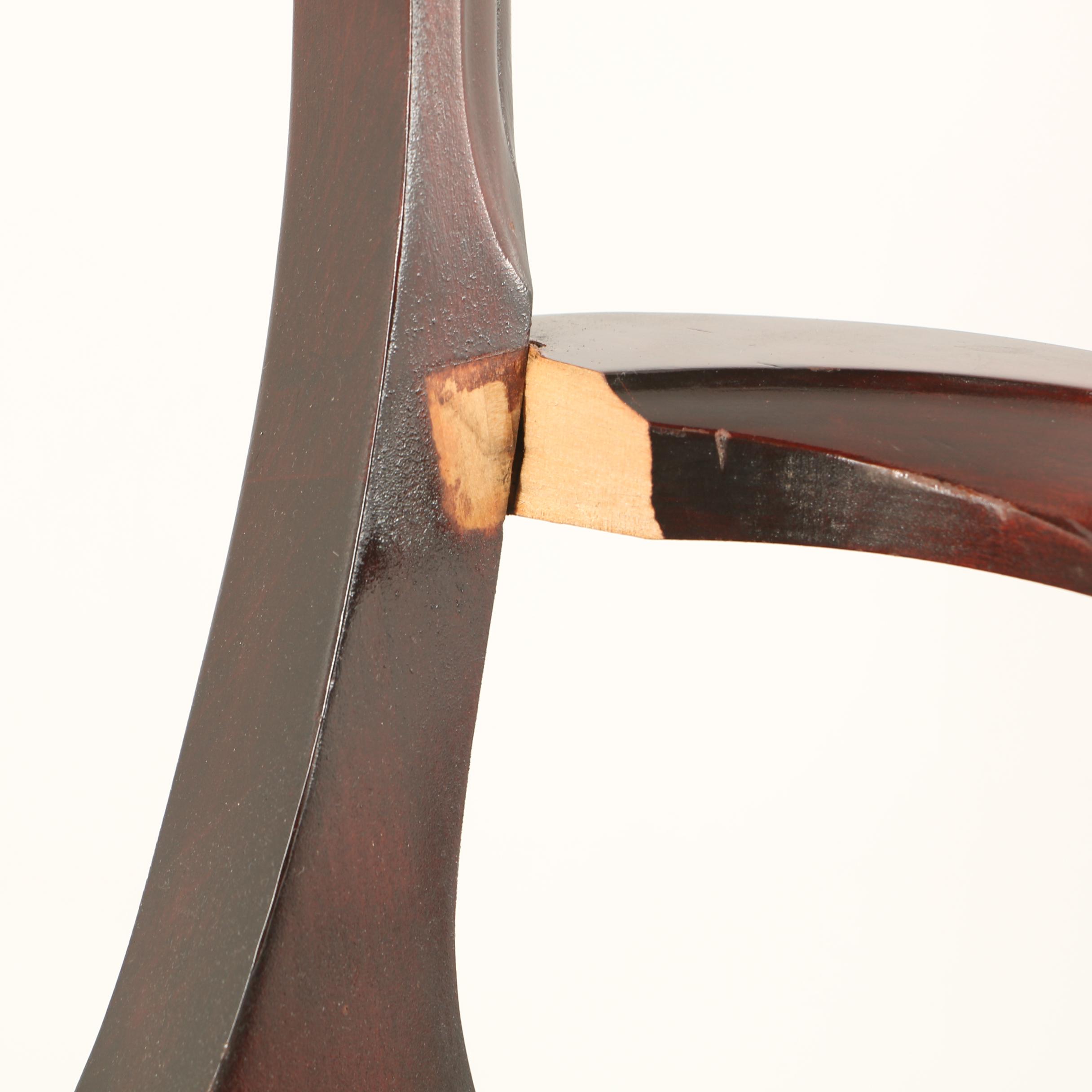 Pierced Shield Back Set of Six Chairs