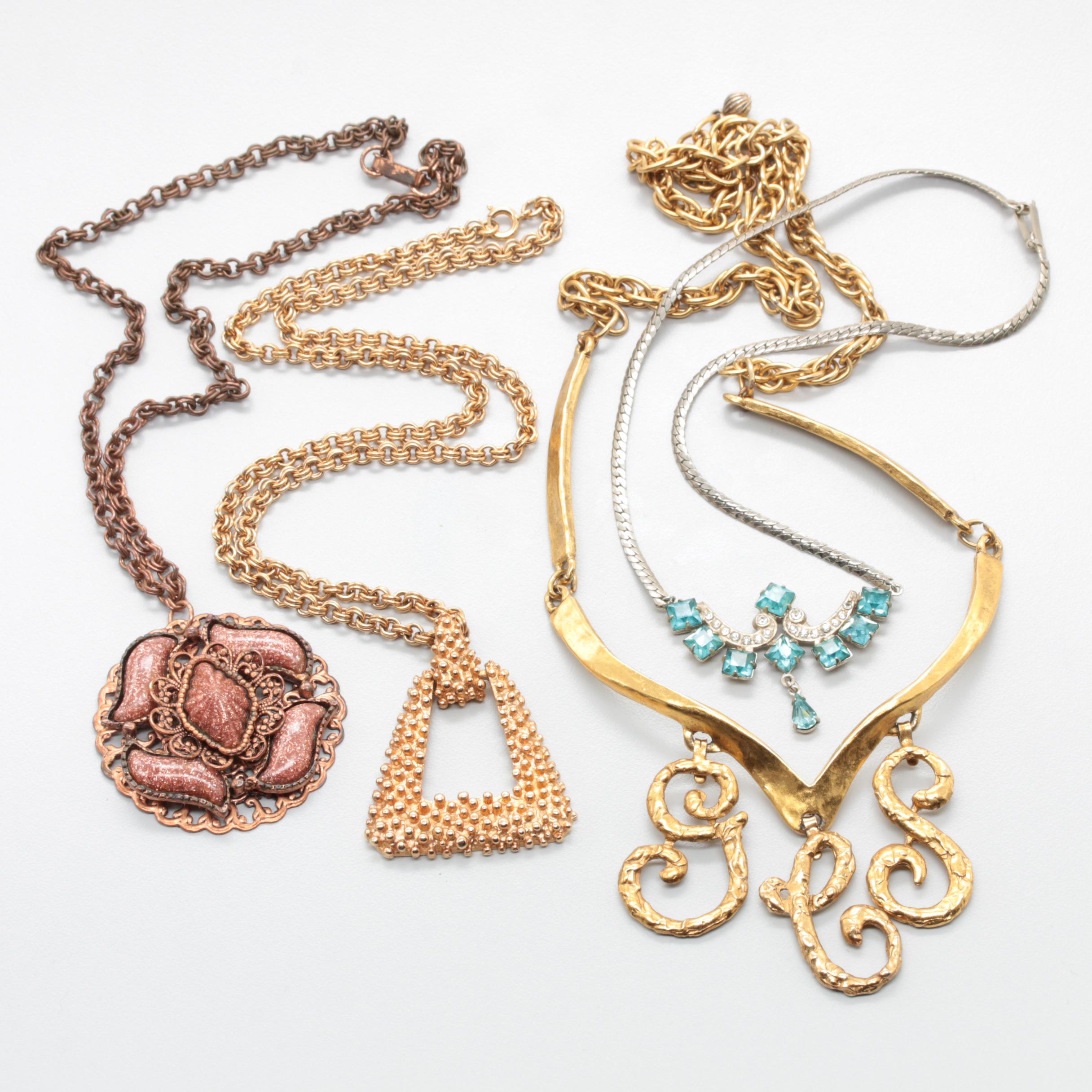 Jewelry Assortment Including Givenchy, Lisner, Weiss, Swarovski, Coach and More