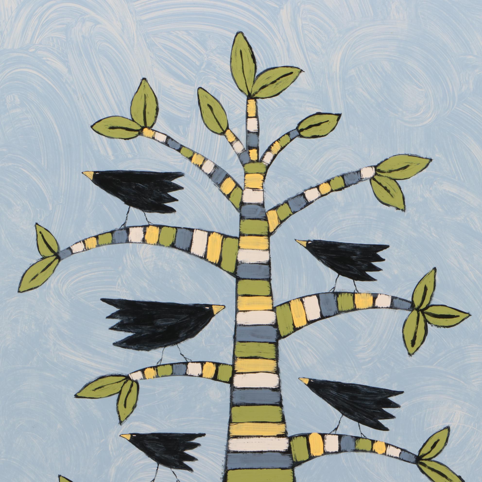 Sweet Tea Acrylic Folk Painting on Masonite Panel