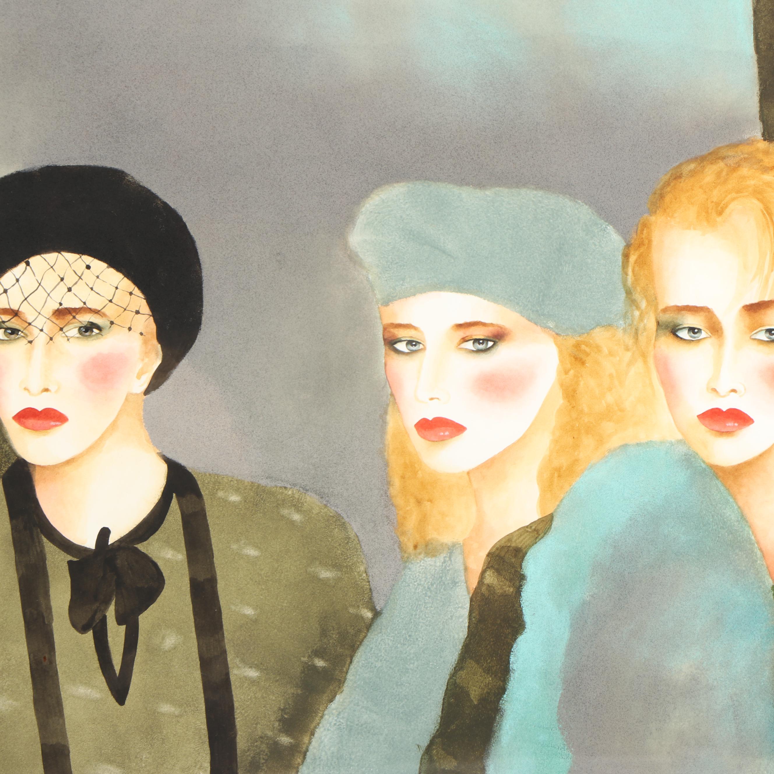 Johanna Zjawinska Watercolor Painting "Night Spots"