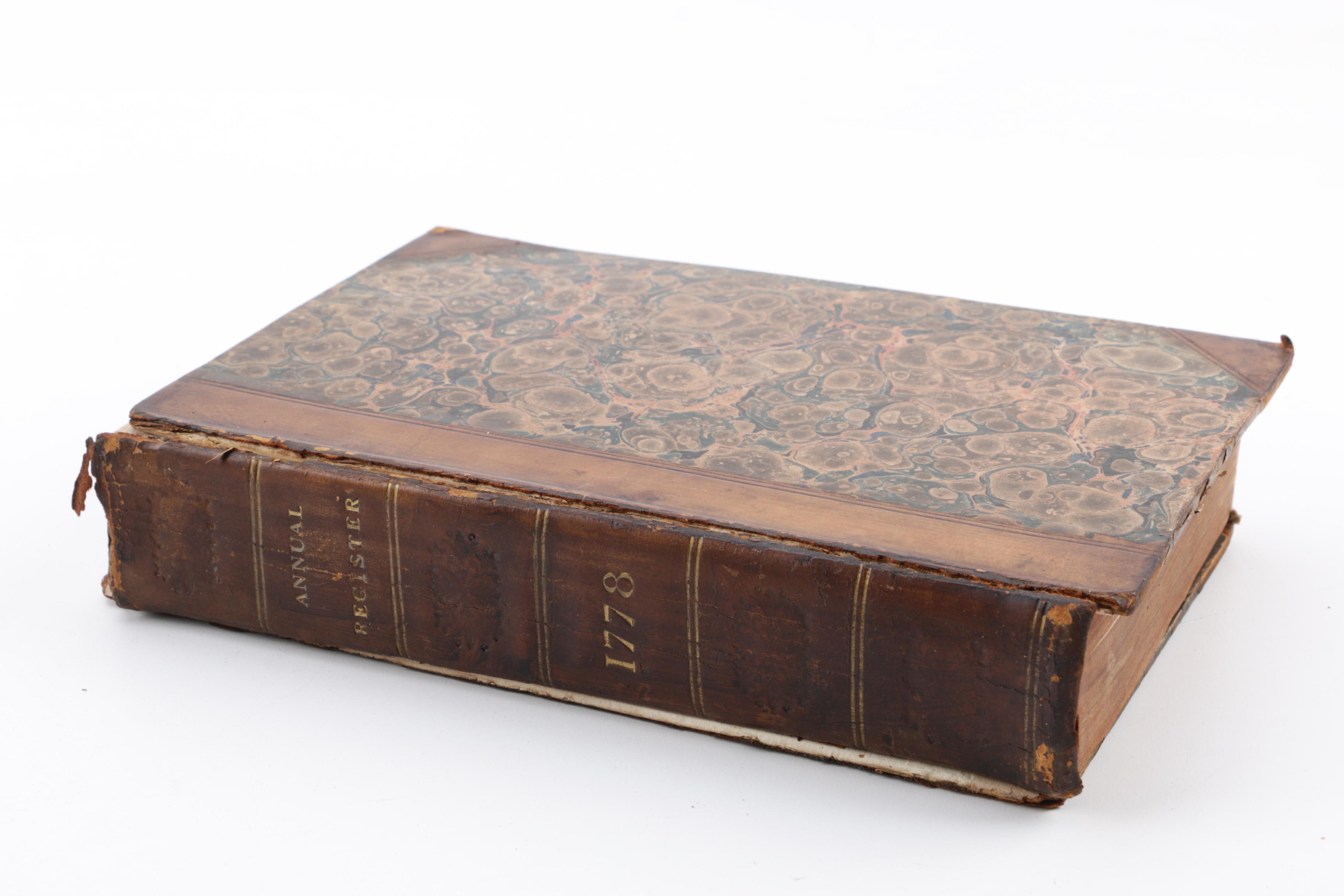 1779 "The Annual Register for the Year 1778"