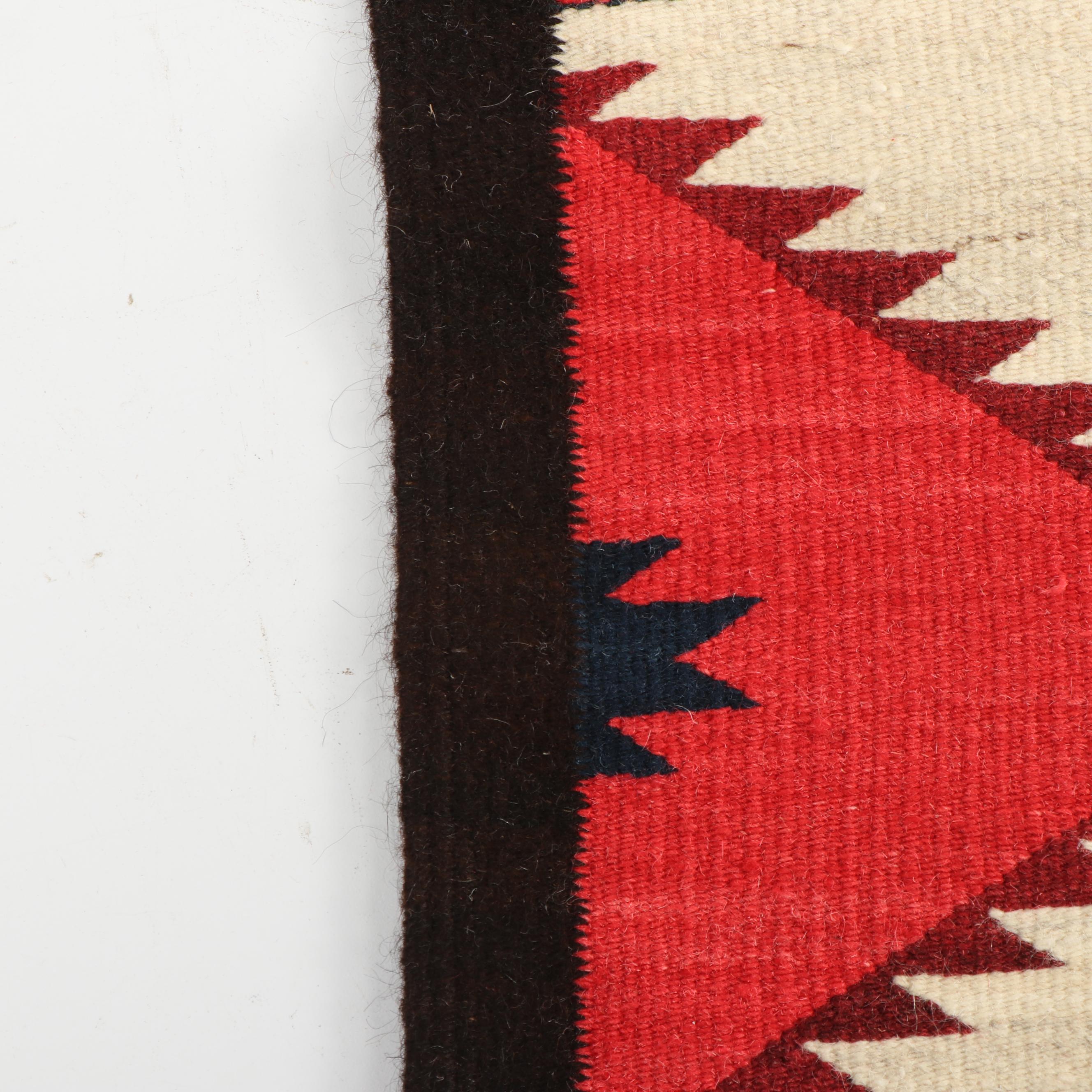 Handwoven Mexican Zapotec Wool Rug by Master Weaver Wence Martinez, 1989