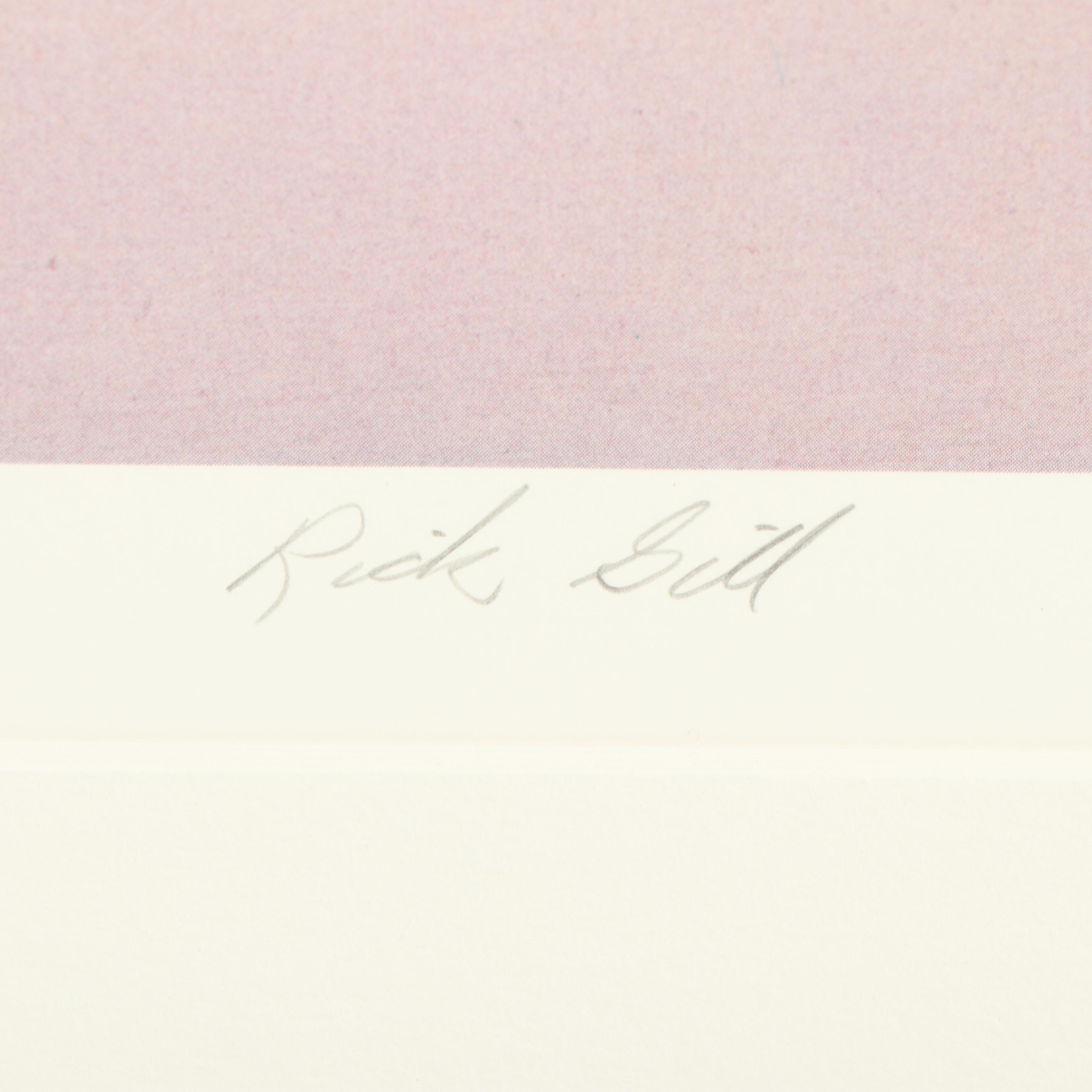 Rick Gill Offset Lithograph of Loon on Lake