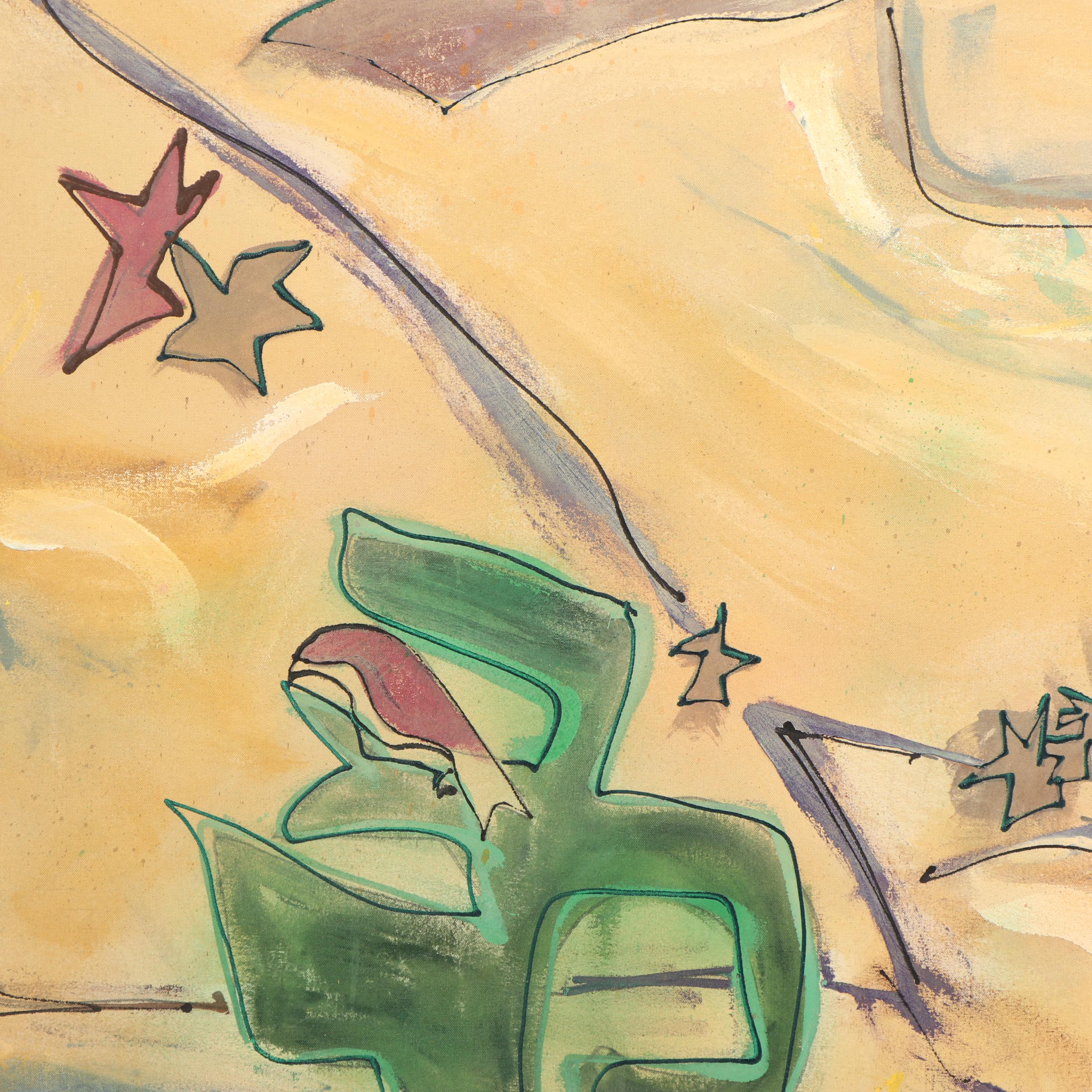 Stefan Georg Oil Painting "Aztec Landscape"