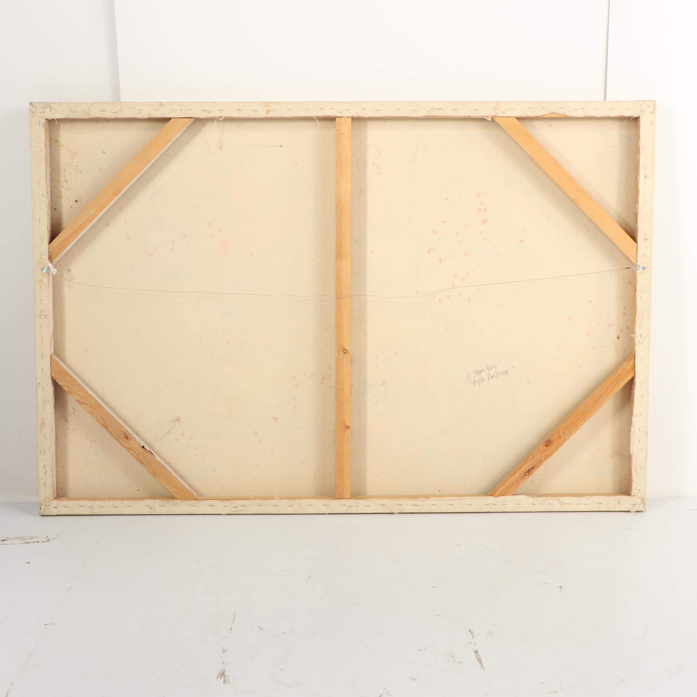 Stefan Georg Oil Painting "Aztec Landscape"