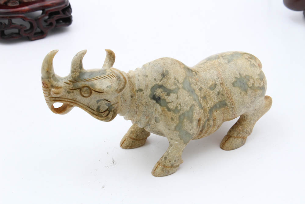 Chinese Hand Carved Stone Figurines