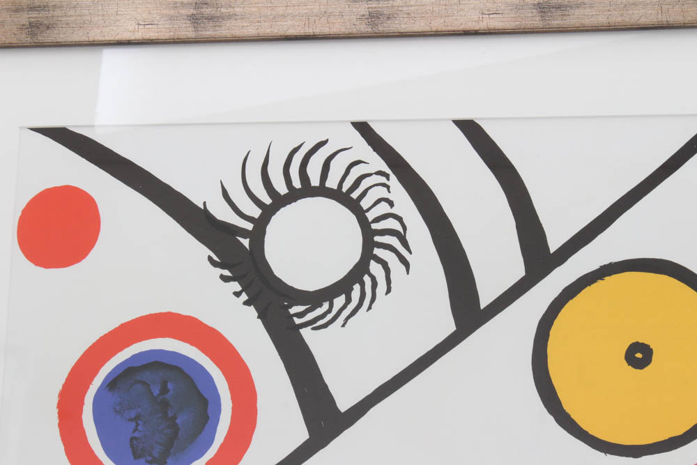 Alexander Calder Double Page Color Lithograph for "Derriere Le Miroir"