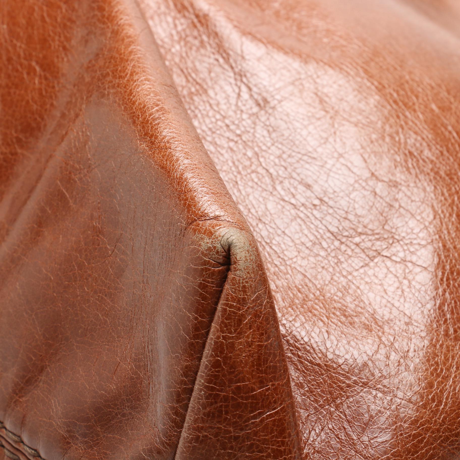 Prada Chestnut Brown Leather Tote Bag