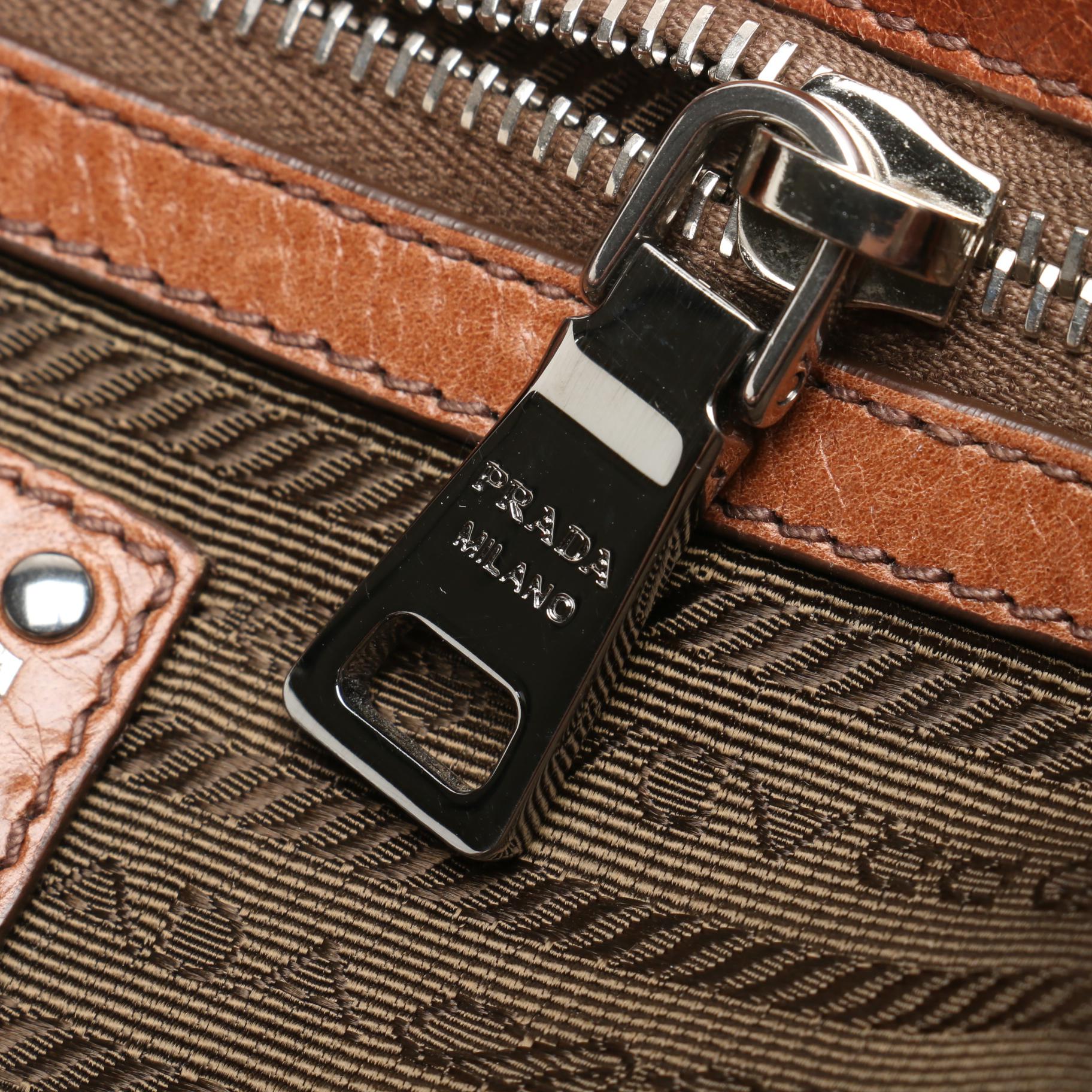 Prada Chestnut Brown Leather Tote Bag