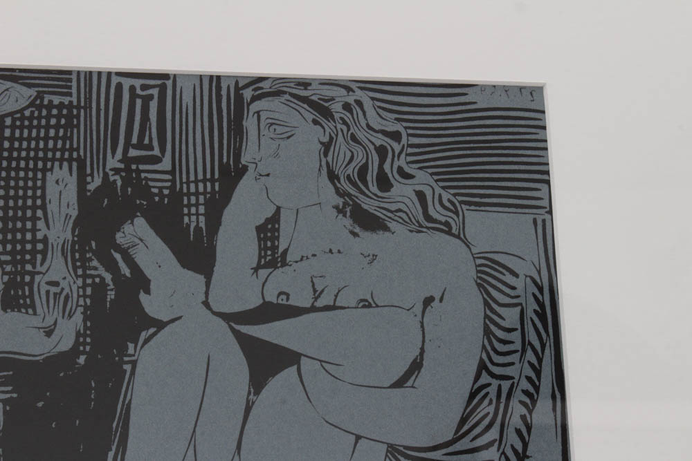 Pablo Picasso Linoleum Cut "Two Women"