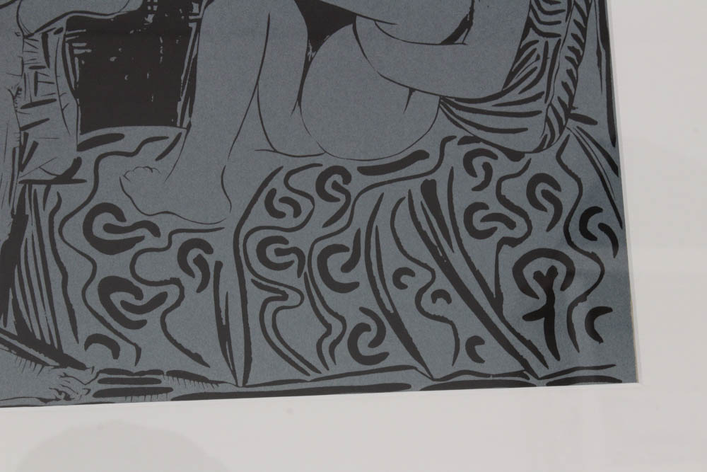 Pablo Picasso Linoleum Cut "Two Women"