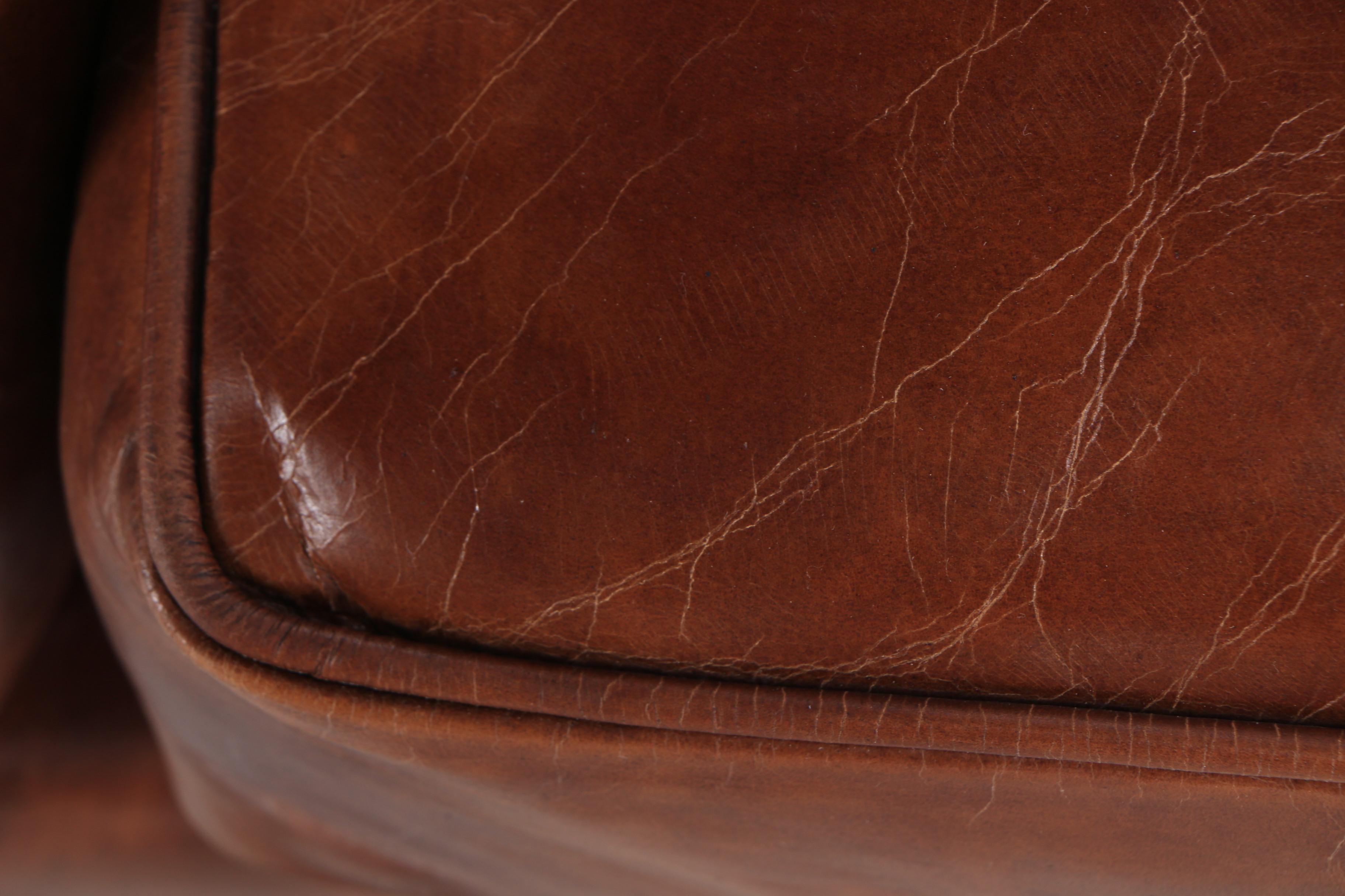 "Chatsworth" Cognac Leather Club Chairs by Blue Ocean Traders