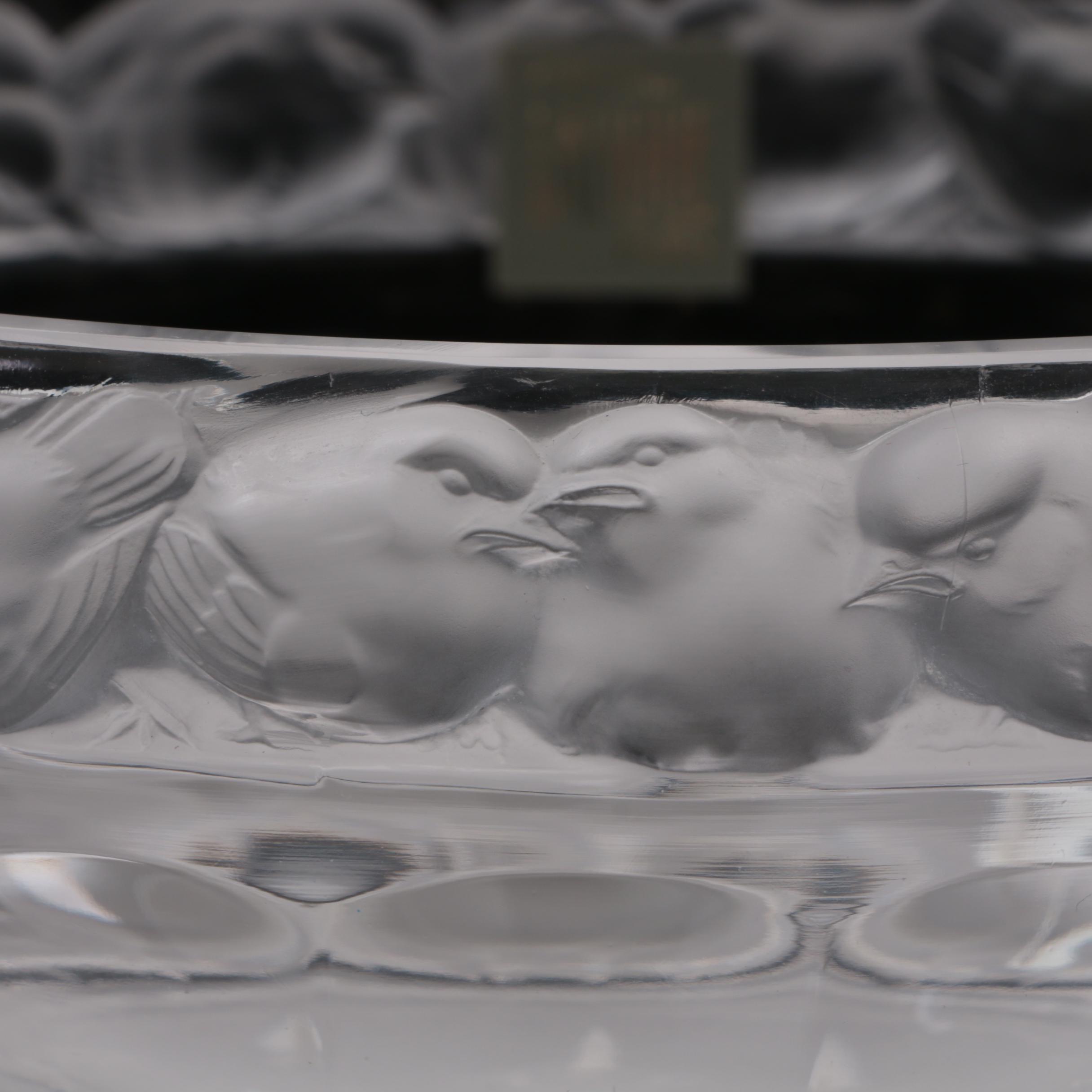Lalique Crystal "Mésange" Bowl