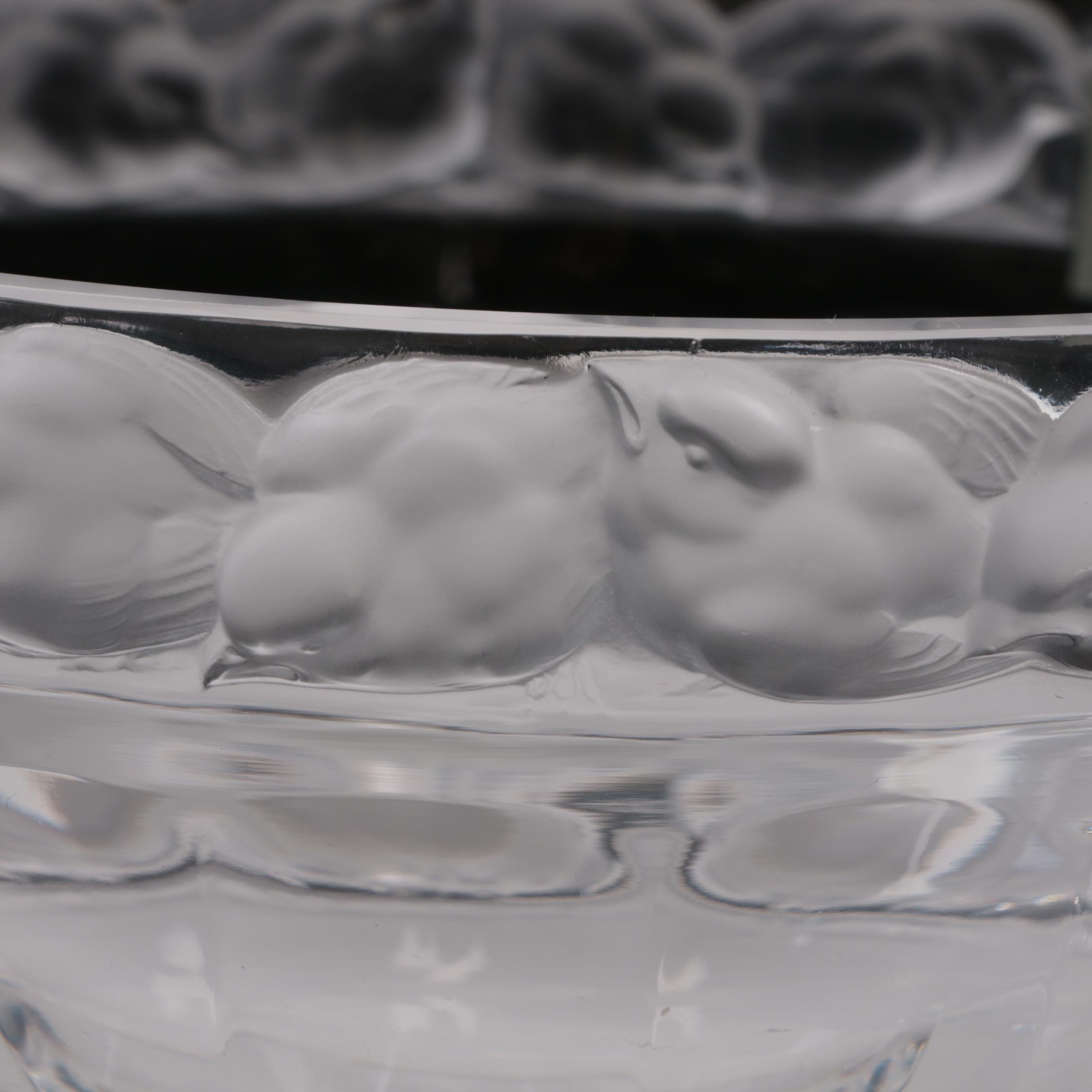 Lalique Crystal "Mésange" Bowl
