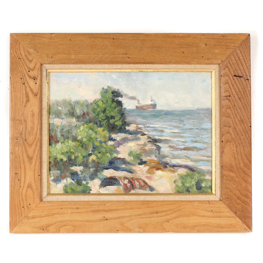 Lucian Lupinski Oil of Lake Michigan Shore